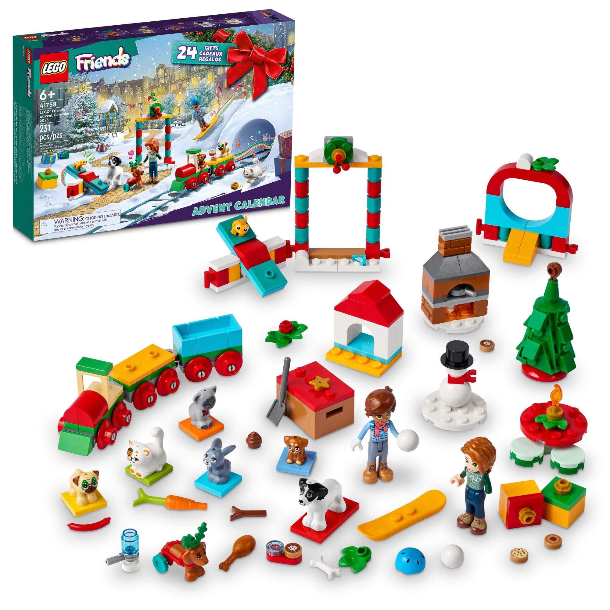 Foto 2 pulgar | Calendario de Adviento Lego Friends para Navidad 2023 con 2 Minimuñecas - Venta Internacional
