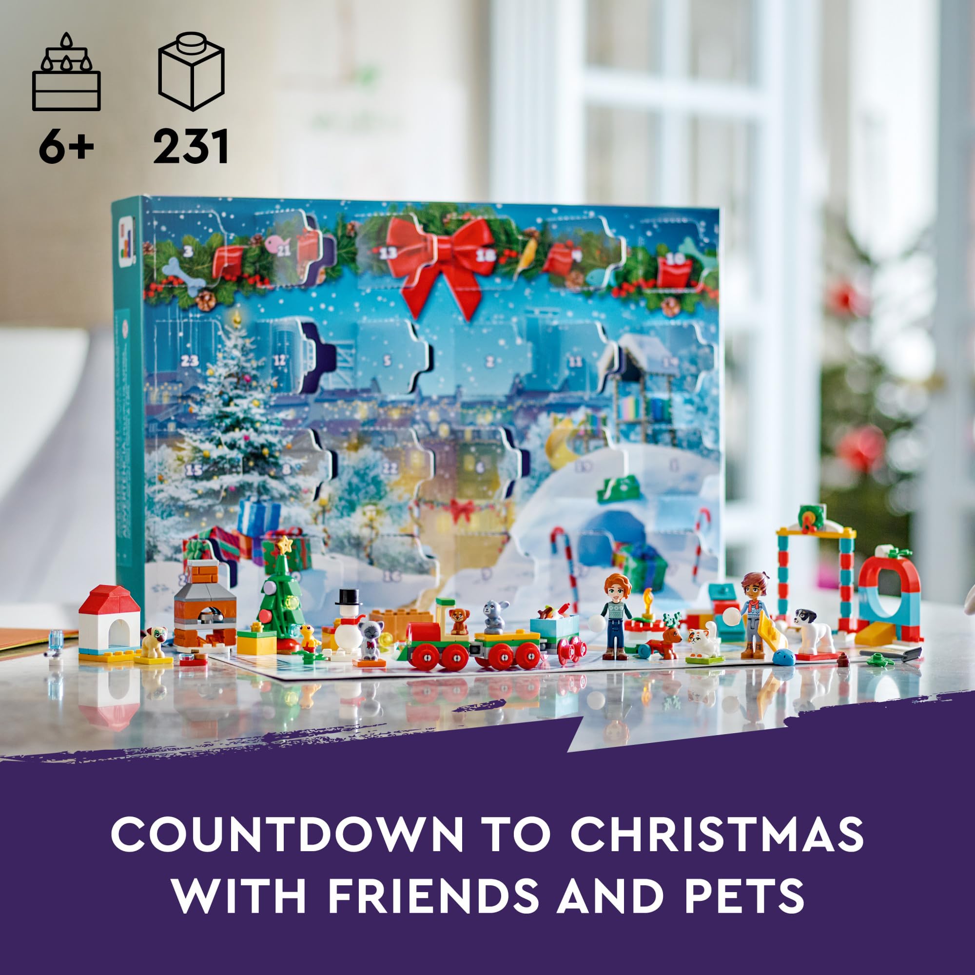 Foto 3 pulgar | Calendario de Adviento Lego Friends para Navidad 2023 con 2 Minimuñecas - Venta Internacional