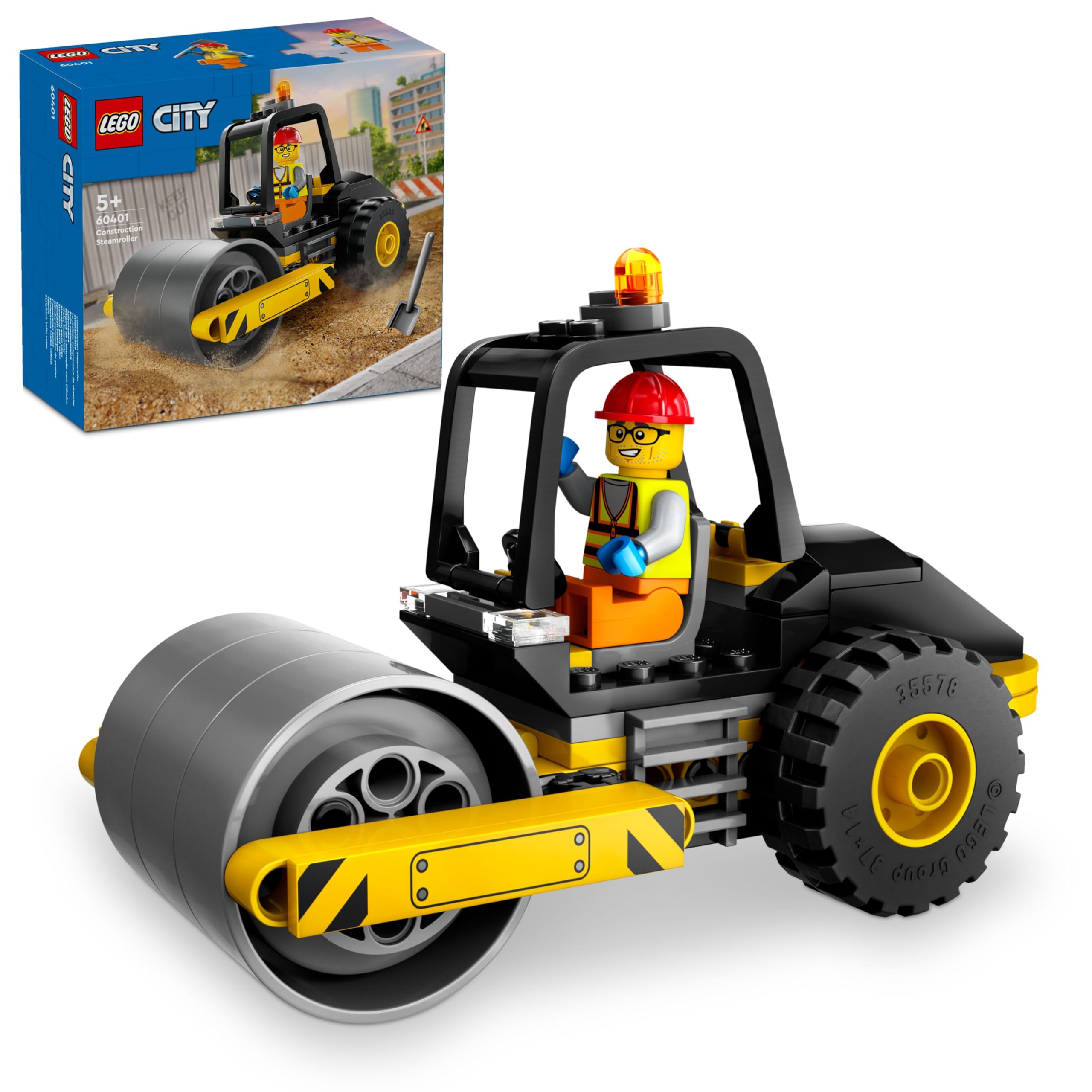 Juguete De Construcción Lego City Road Roller 60401 Con Figura - Venta Internacional.