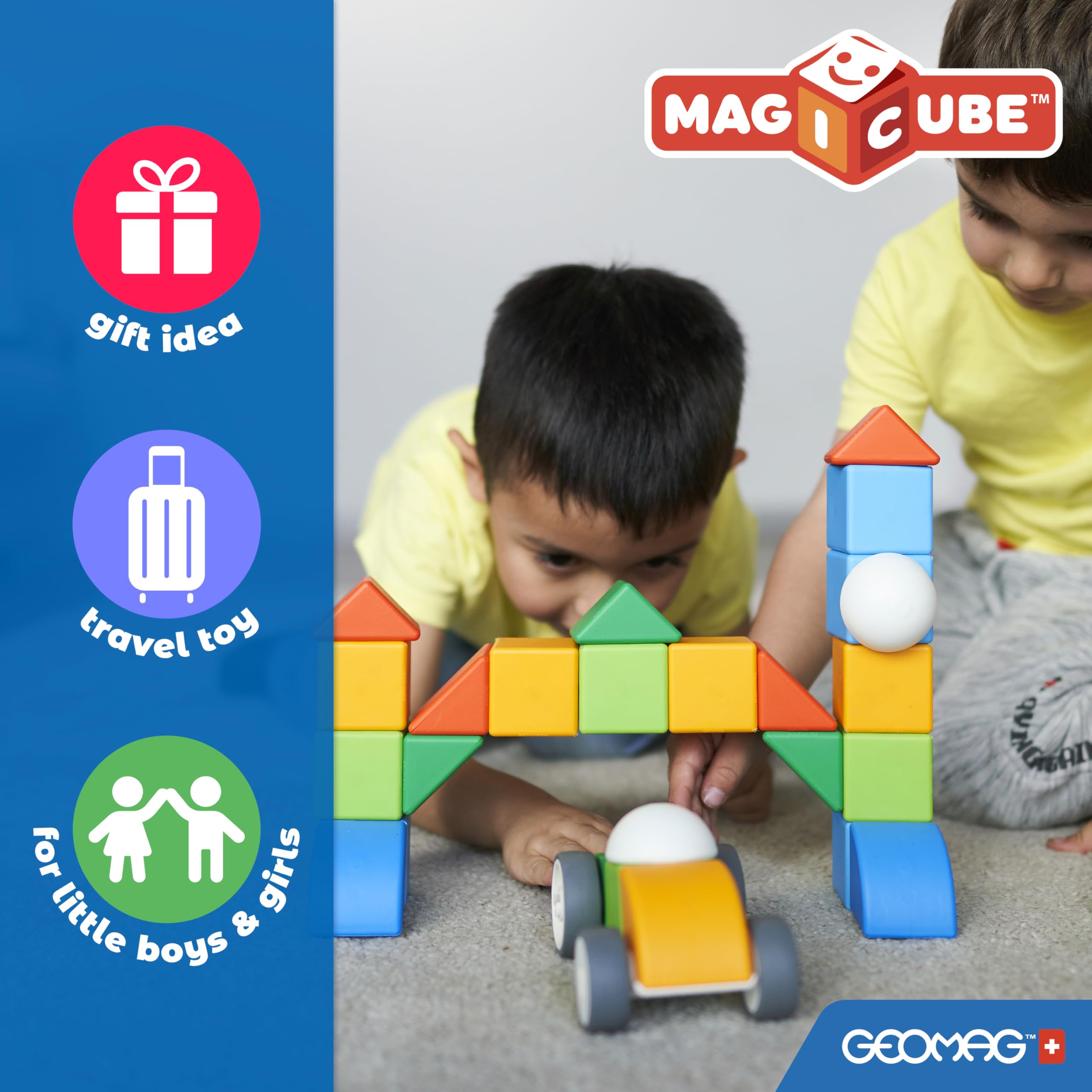 Foto 5 pulgar | Bloques De Construcción Magnéticos Geomag Magicube De 4 Cm Fabricados En Suiza - Venta Internacional.