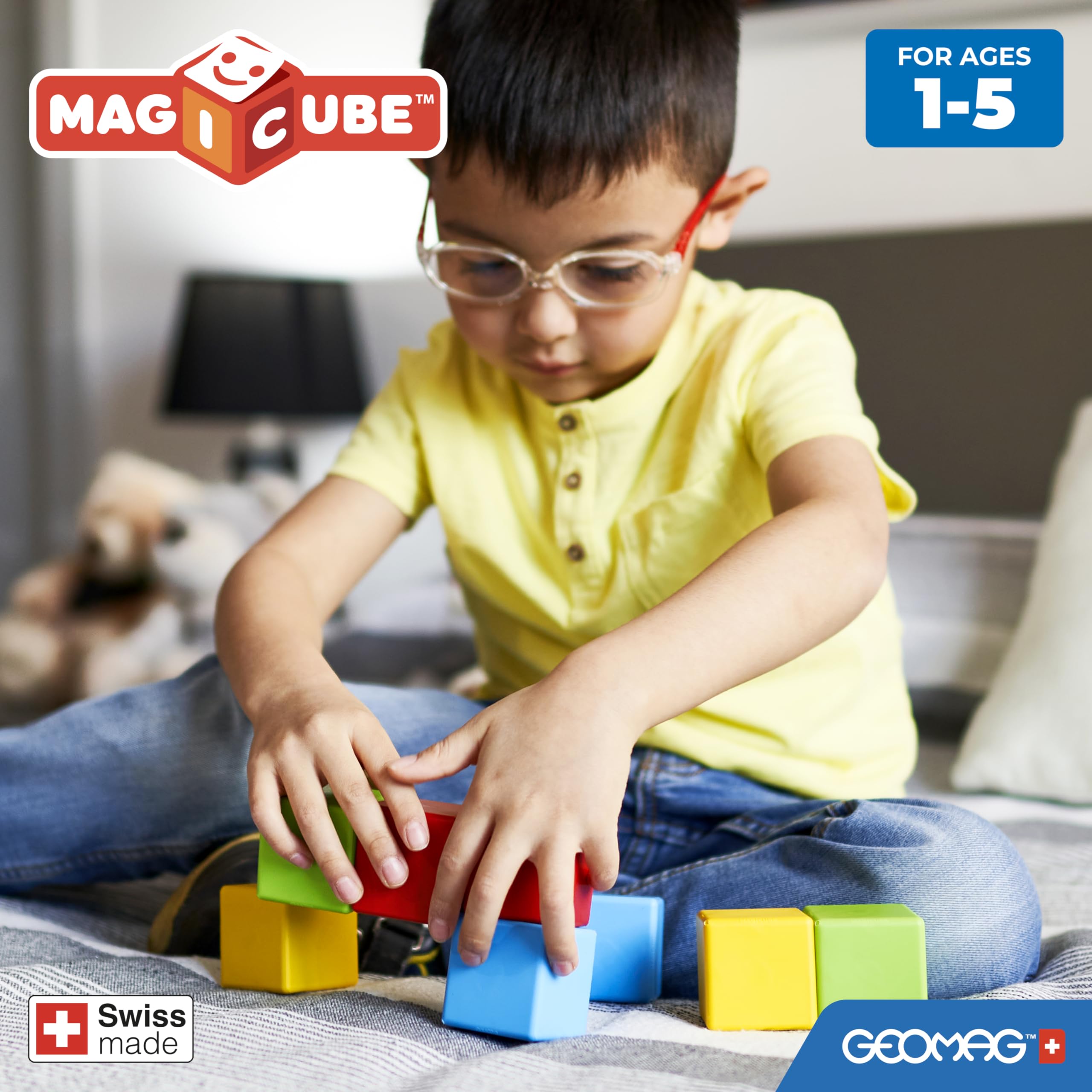 Foto 7 pulgar | Bloques De Construcción Magnéticos Geomag Magicube De 4 Cm Fabricados En Suiza - Venta Internacional.