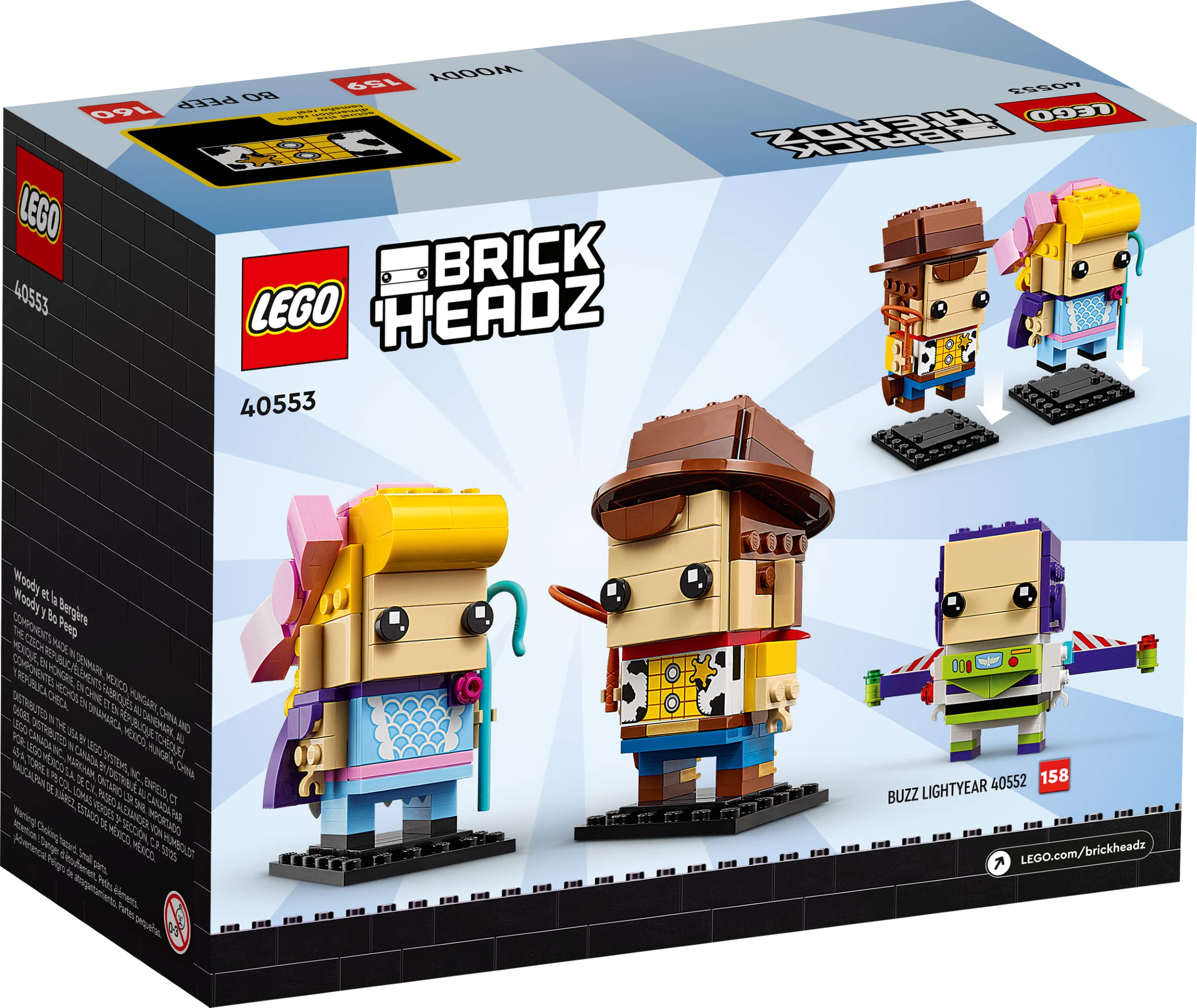 Foto 7 | Juguete De Construcción Lego Brickheadz Woody Y Bo Peep Toy Story - Venta Internacional.