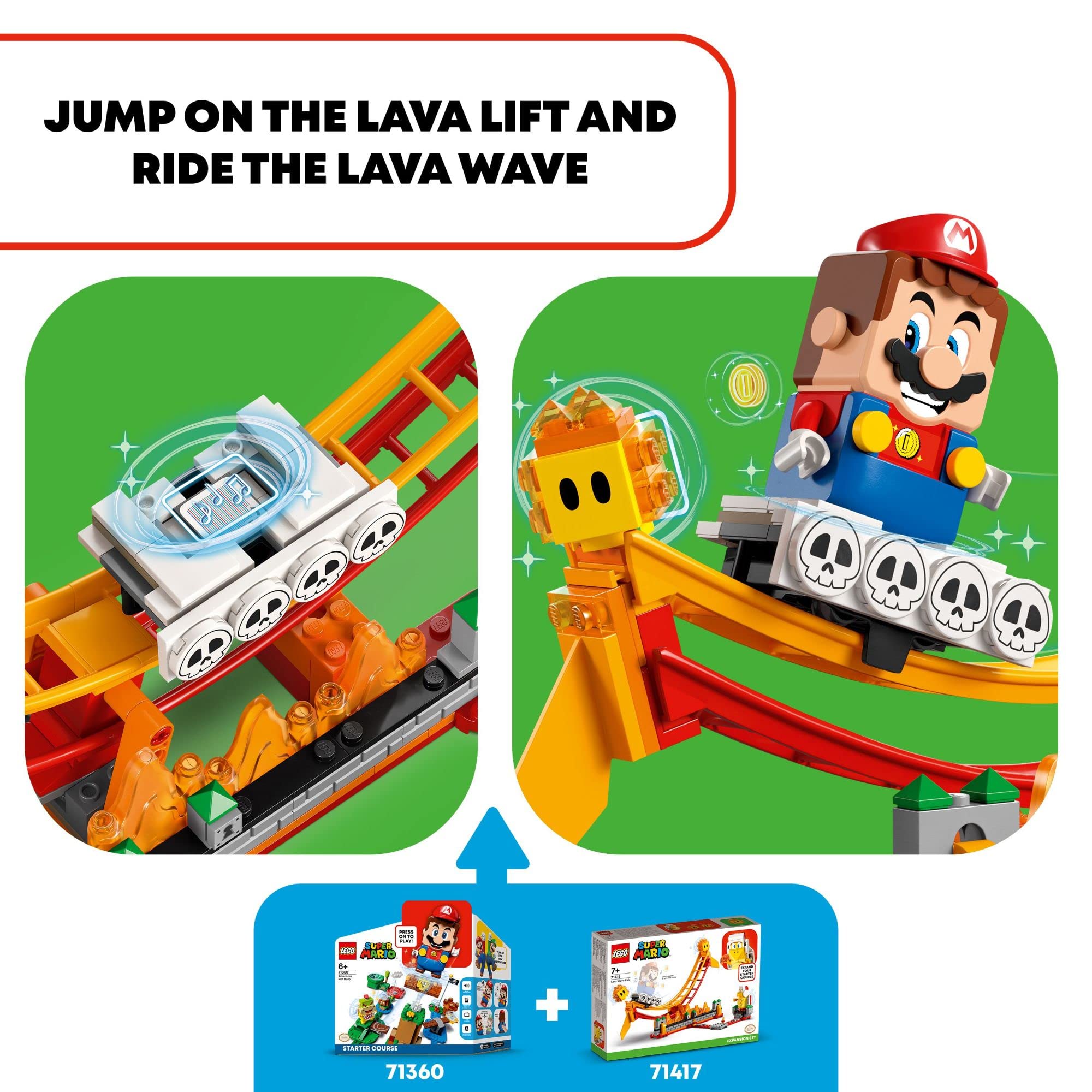 Foto 4 pulgar | Set de Expansión Lego Super Mario Lava Wave Ride 71416 con Figuras - Venta Internacional