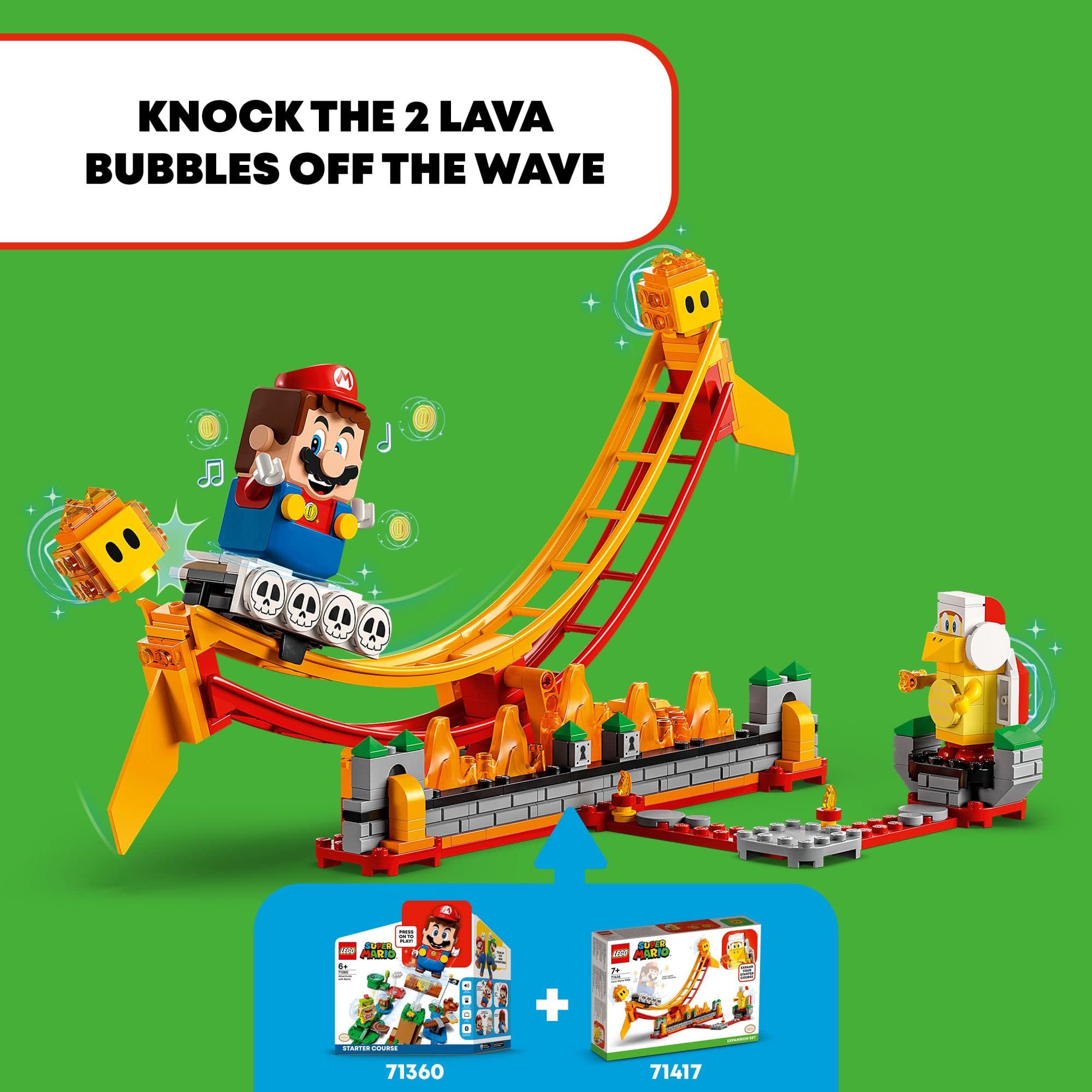 Foto 5 pulgar | Set de Expansión Lego Super Mario Lava Wave Ride 71416 con Figuras - Venta Internacional