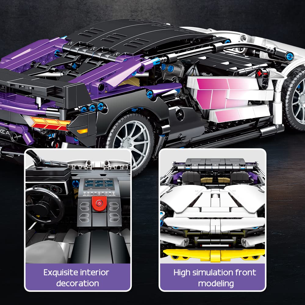 Foto 4 pulgar | Juego de Bloques Mesiondy 1:14 Moc Building Sports Car - Venta Internacional