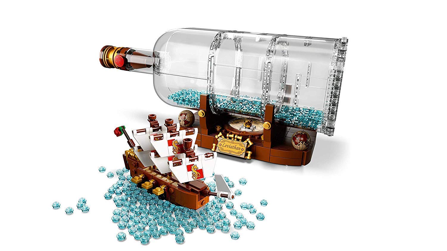 Foto 7 pulgar | Set De Construcción Lego Ideas Ship In Bottle Con Soporte 21313 - Venta Internacional.