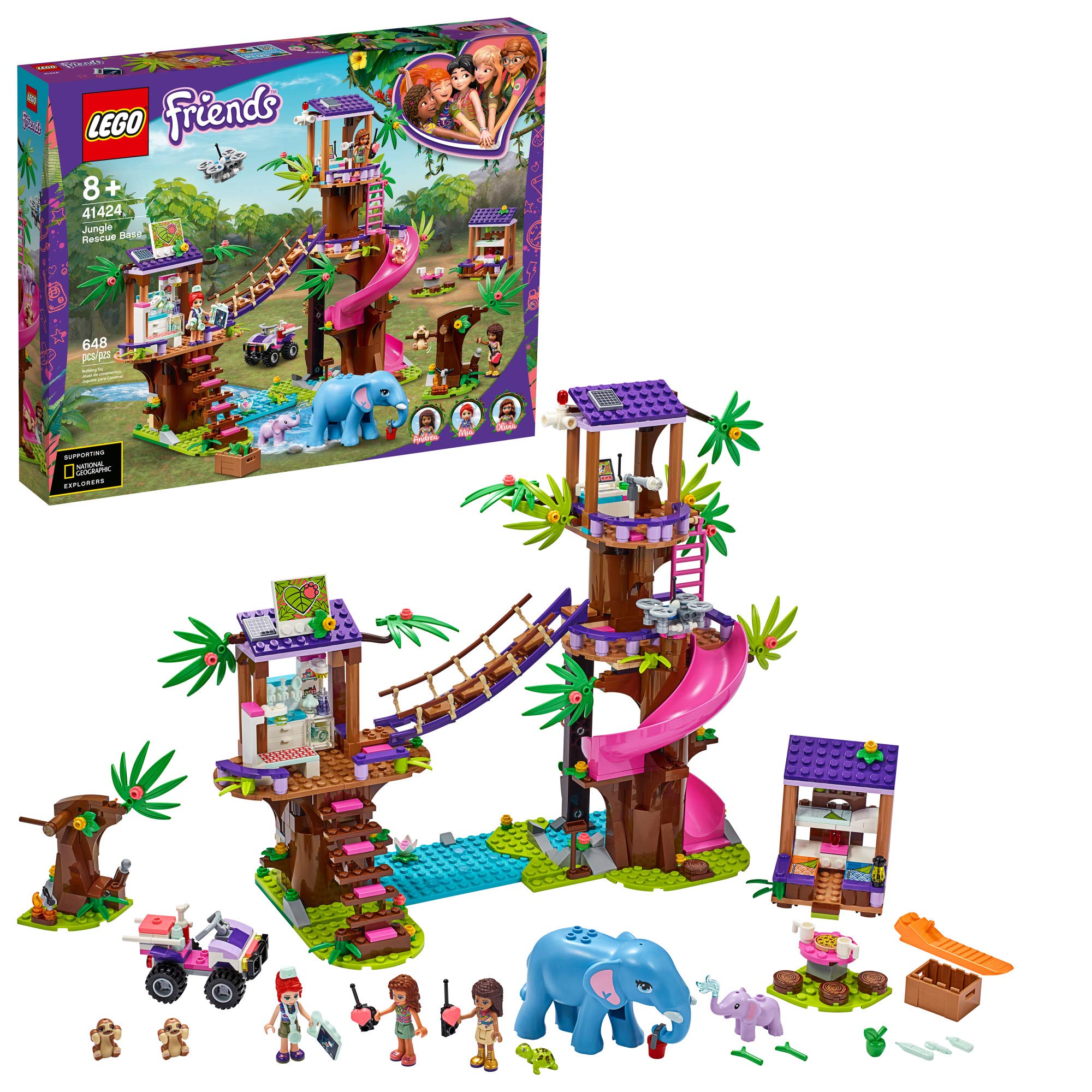 Foto 2 pulgar | Juguete De Construcción Lego Friends Jungle Rescue Base 41424 Kids - Venta Internacional.