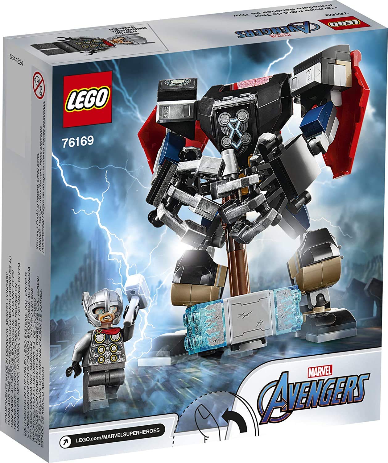 Foto 3 pulgar | Juguete de Construcción Lego Marvel Avengers Classic Thor Mech 76169 - Venta Internacional