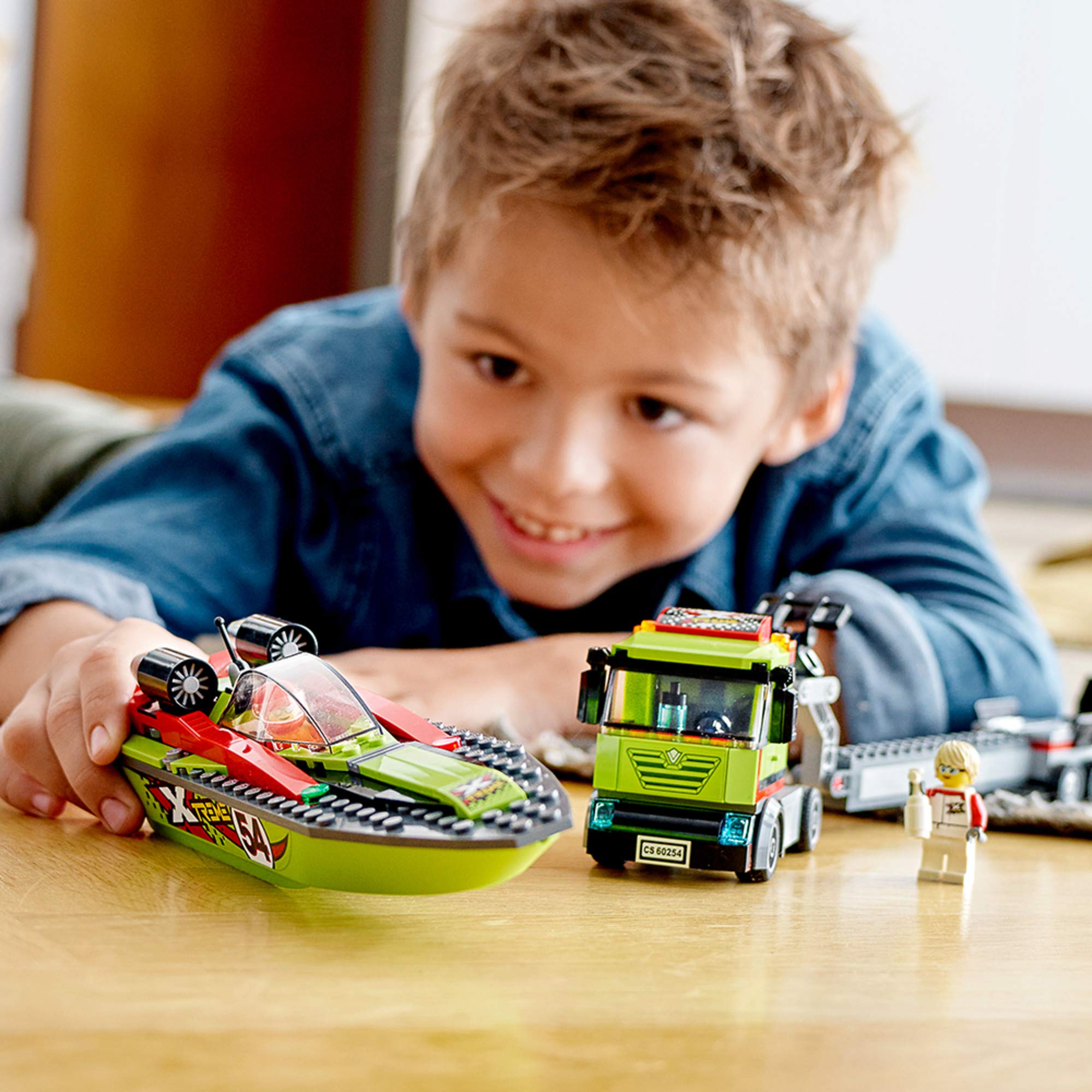 Foto 4 pulgar | Set De Construcción Lego City Race Boat Transporter 60254 Kids - Venta Internacional.