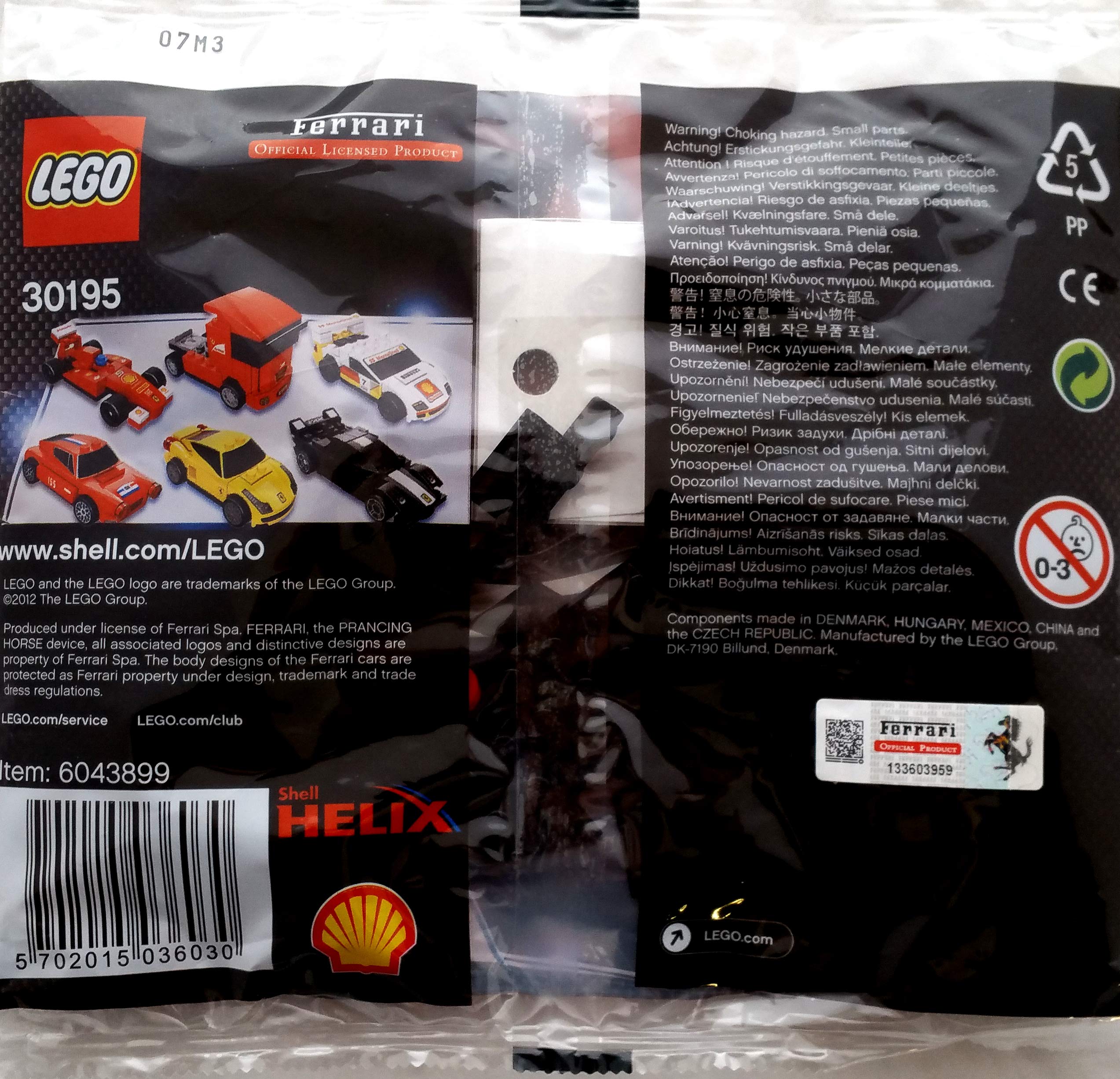 Foto 2 | Juguete Lego Shell Ferrari Fxx 30195 Con 51 Piezas, Retirado En 2012 - Venta Internacional.