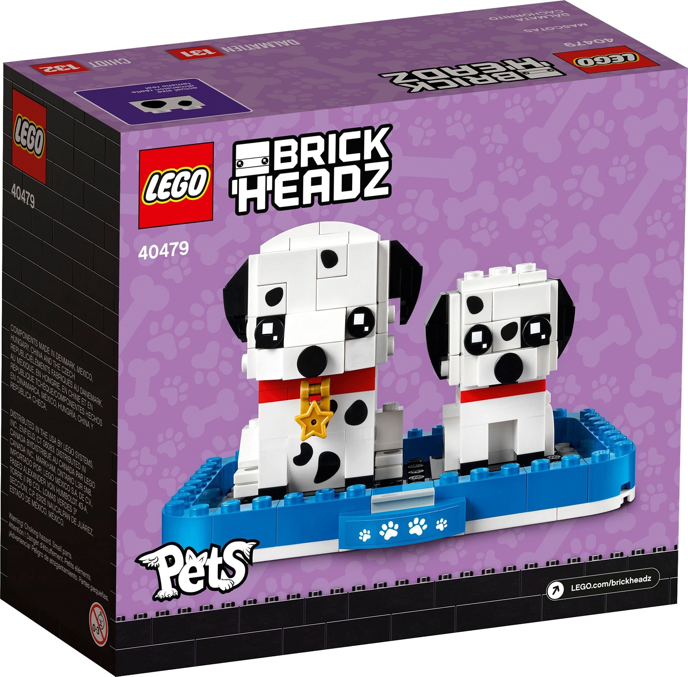 Foto 3 pulgar | Set Lego Brickheadz Pets 40479 de Perros Y Cachorros Dálmatas de Juguete - Venta Internacional