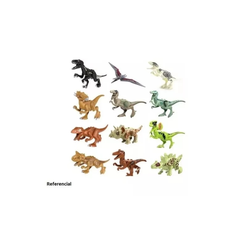 Set Lego Mc Toys Jurassic World X12 Con Dinosaurios De 12 Cm De Altura - Venta Internacional.