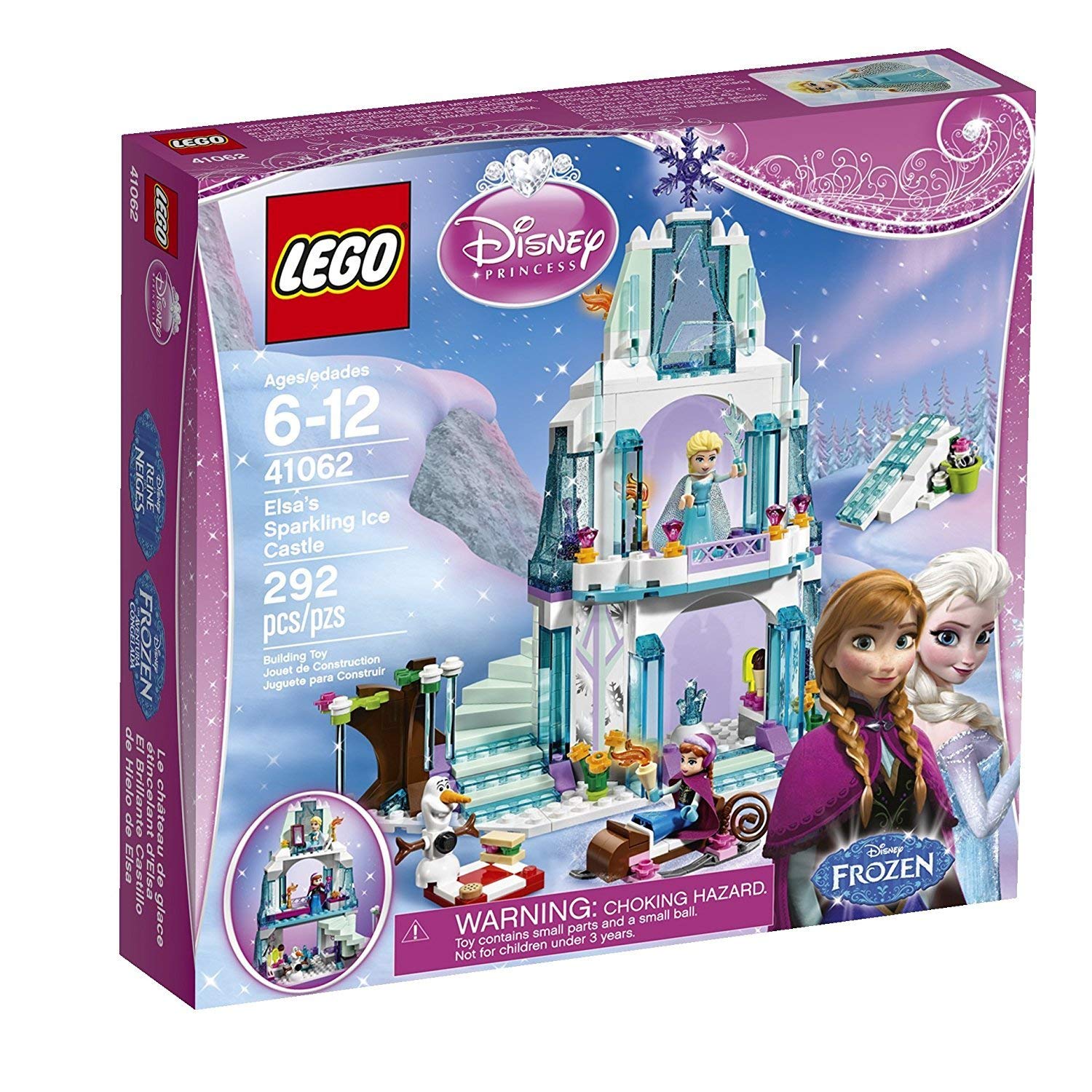 Foto 2 pulgar | Juguete Lego El Brillante Castillo De Hielo De Elsa (41062) Con Figuras - Venta Internacional.