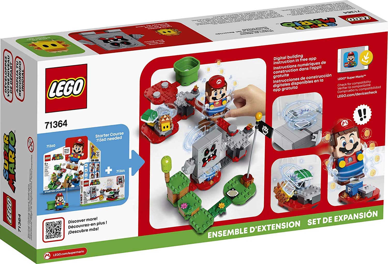 Foto 2 | Kit De Construcción Lego Super Mario Whomp's Lava Trouble 71364 - Venta Internacional.