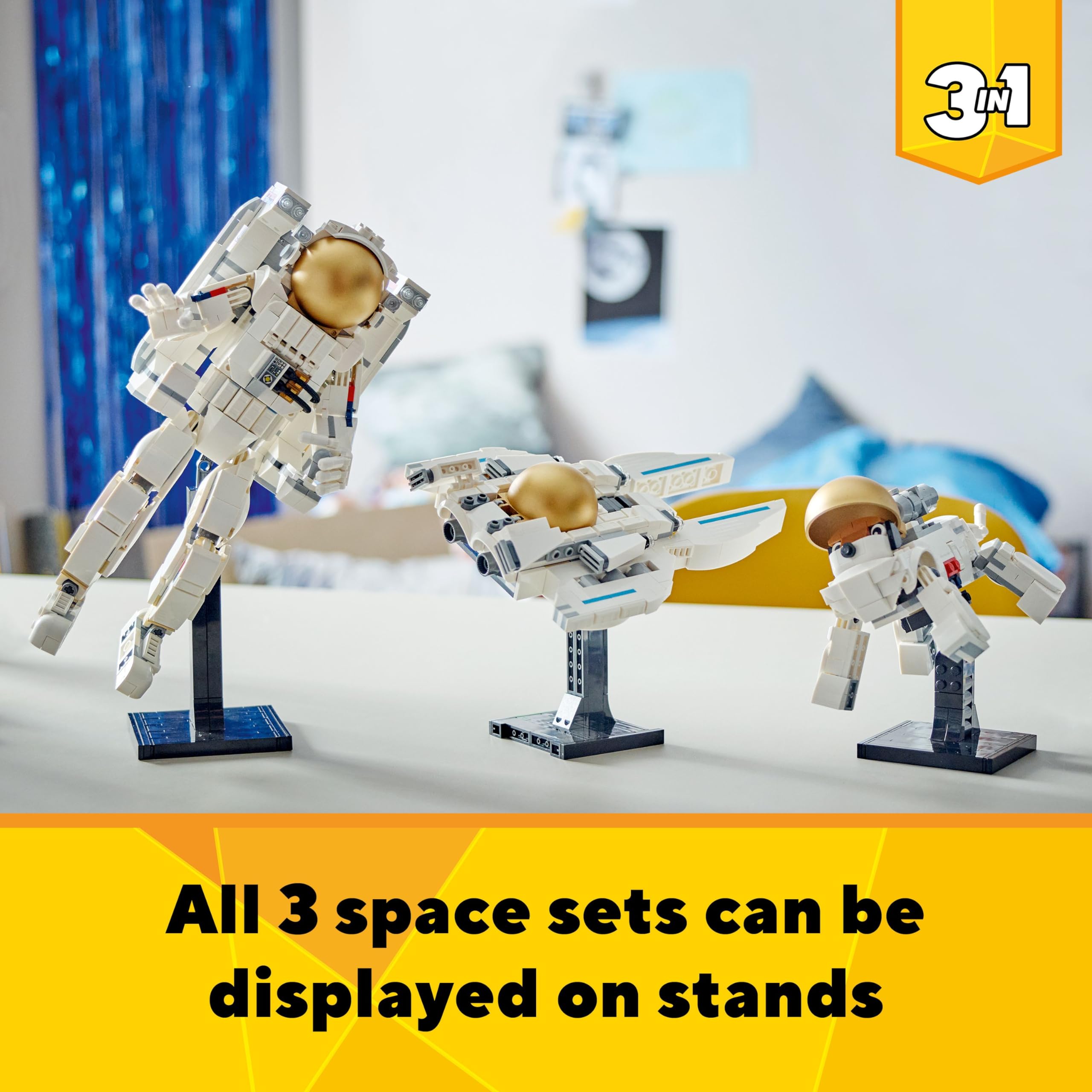 Foto 4 | Astronauta 3 En 1 De Juguete Lego Creator En El Espacio Con Space Dog Y Jet - Venta Internacional.