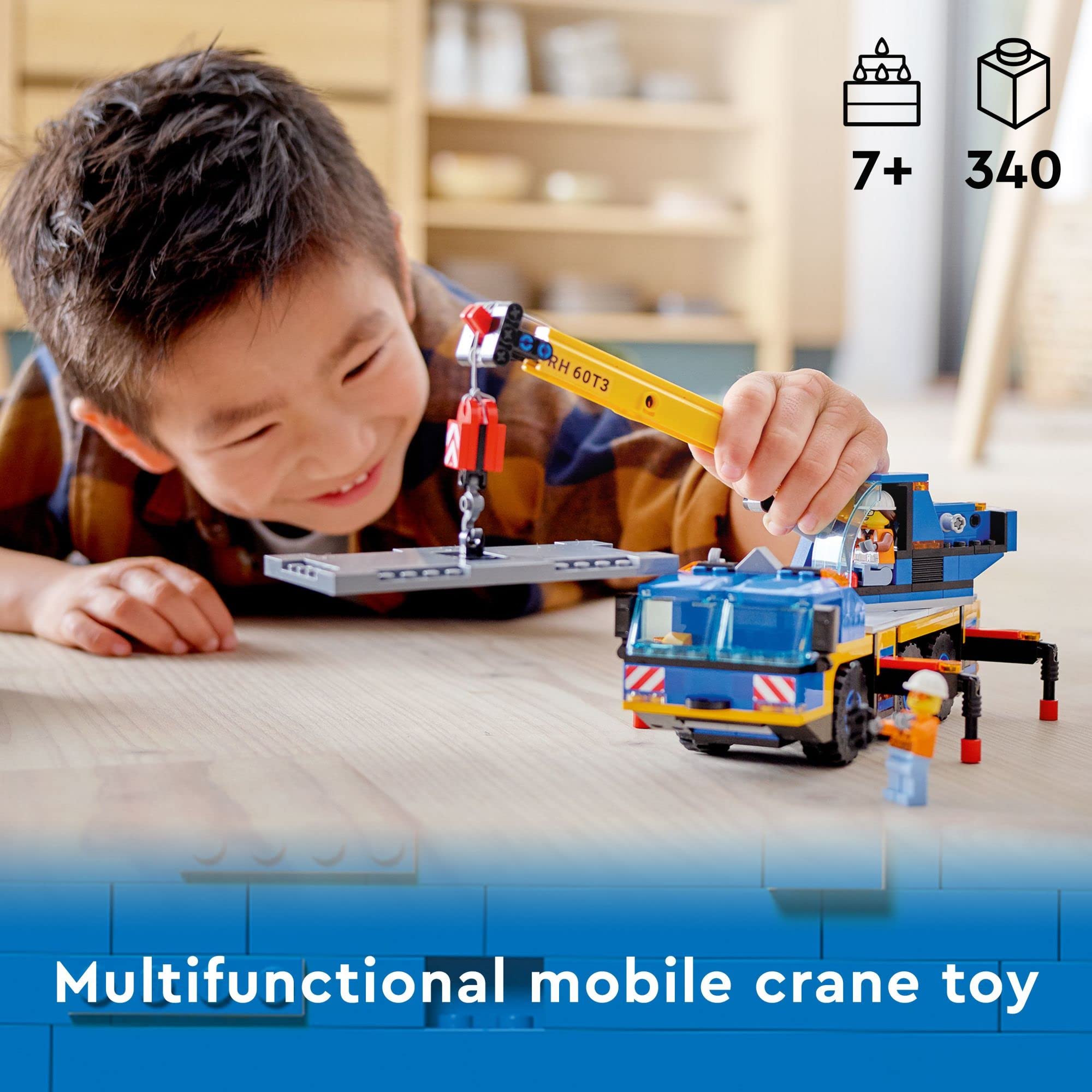 Foto 3 pulgar | Set De Construcción De Juguetes Lego City Great Vehicles Mobile Crane 60324 - Venta Internacional.