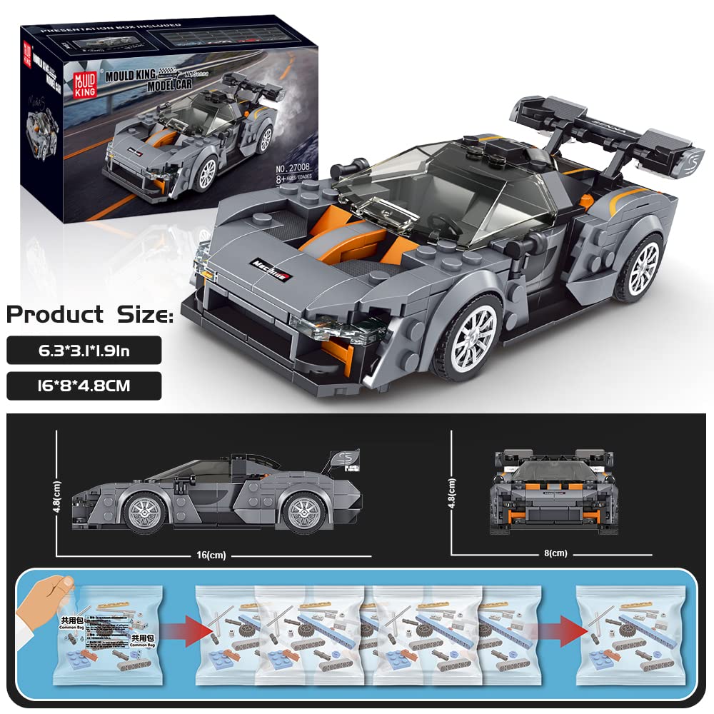 Foto 6 | Molde Para Juguetes De Construcción King Speed Champions Senna Con Vitrina - Venta Internacional.