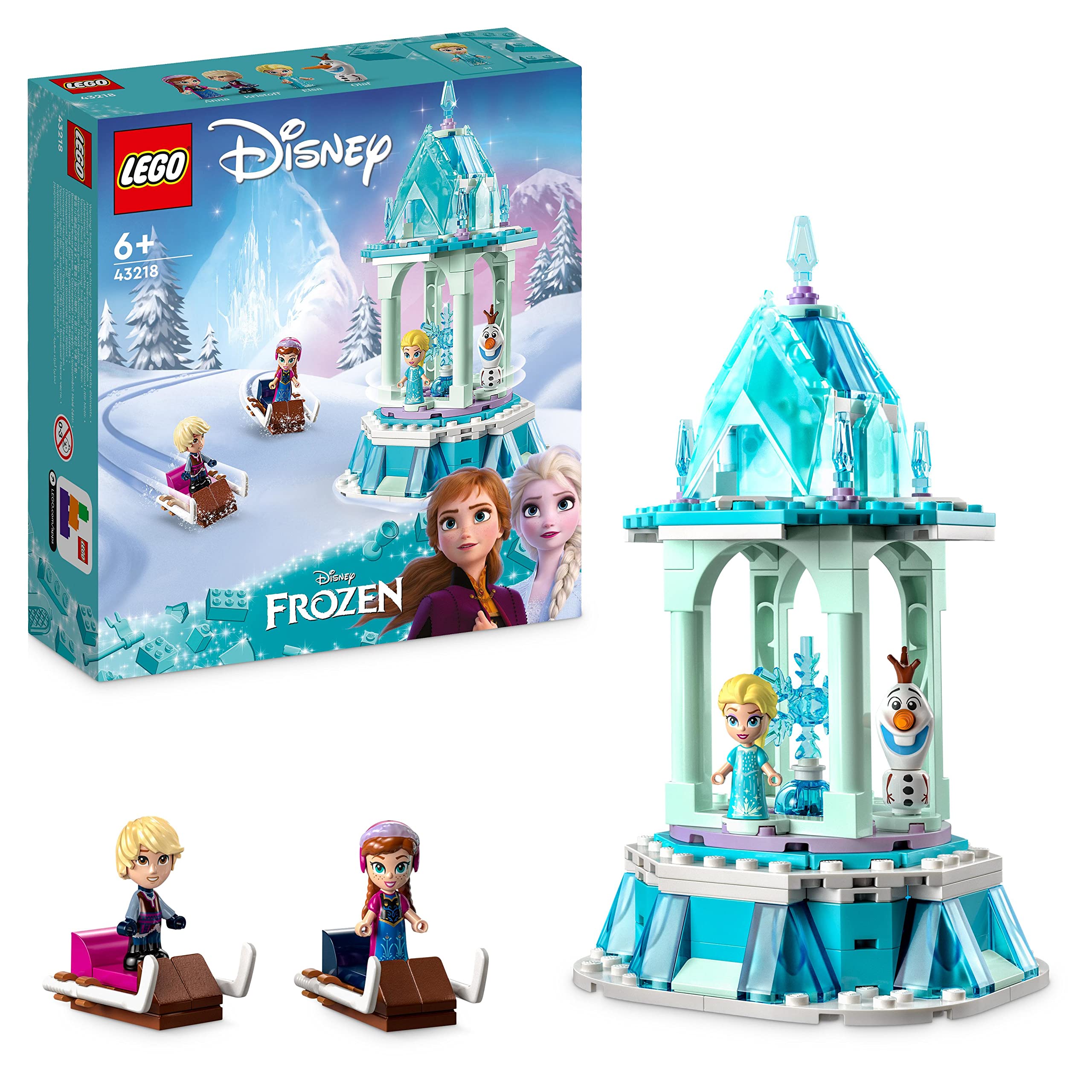 Foto 2 pulgar | Carrusel Mágico De Juguete Lego De La Princesa Disney Anna Y Elsa - Venta Internacional.