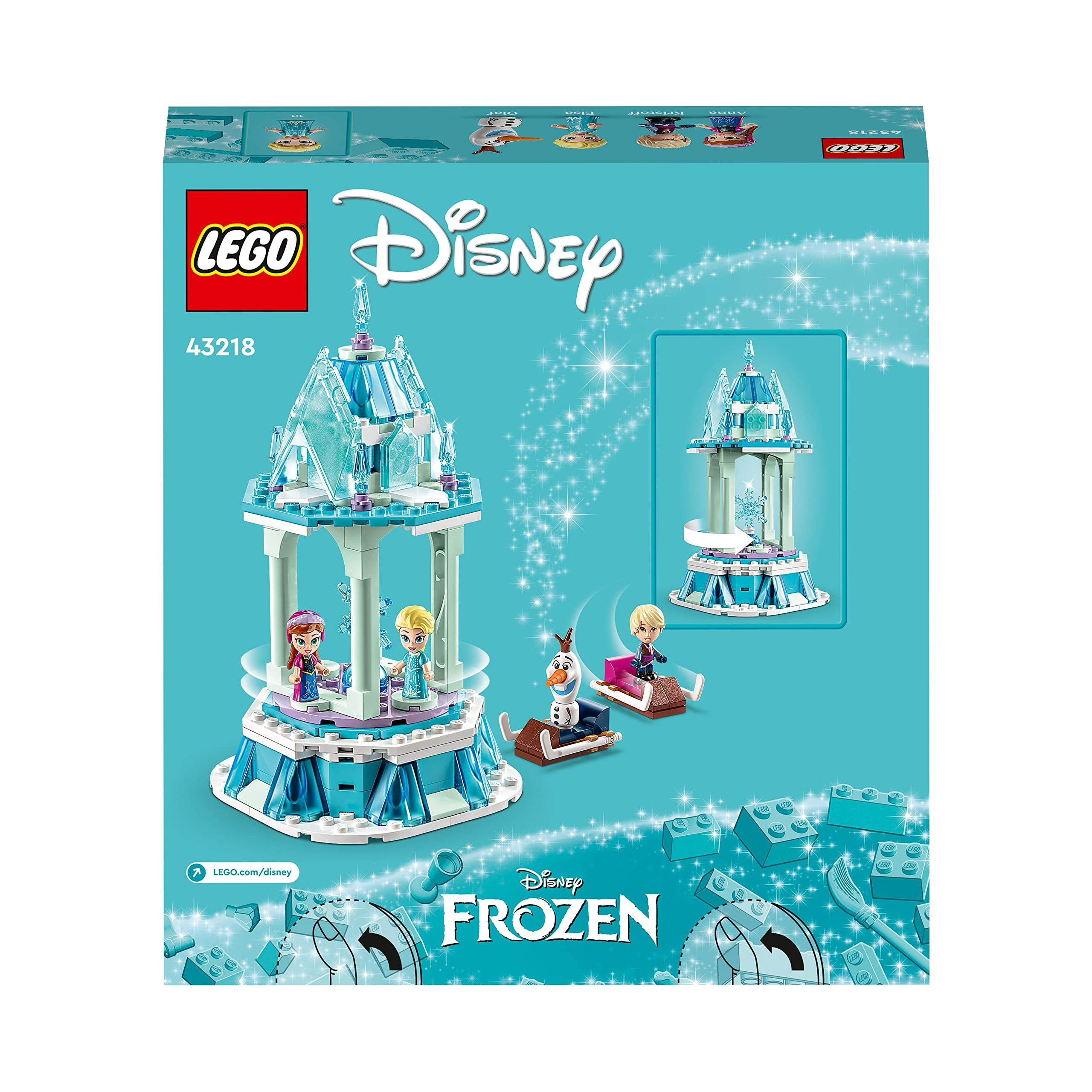 Foto 8 pulgar | Carrusel Mágico De Juguete Lego De La Princesa Disney Anna Y Elsa - Venta Internacional.