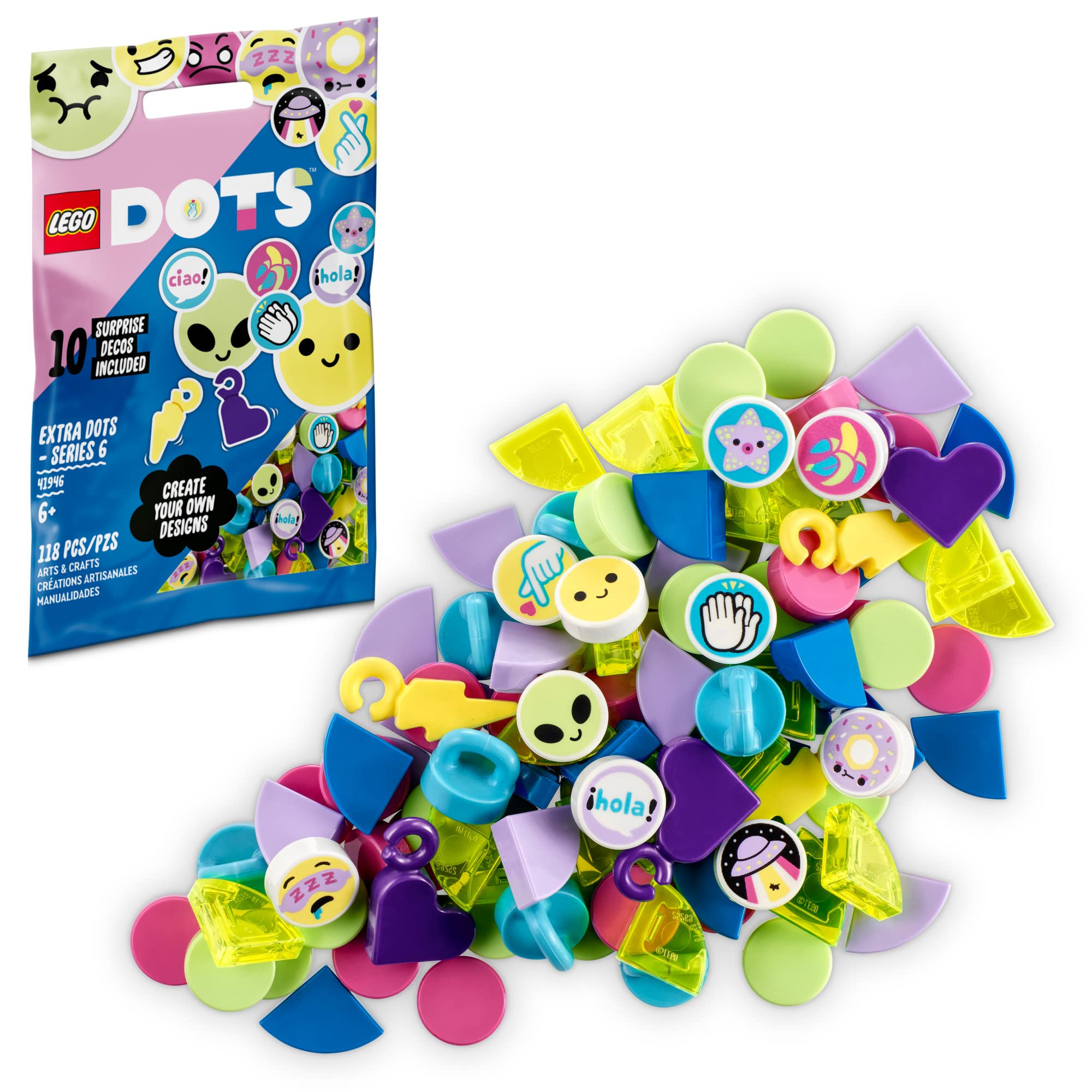 Kit De Decoración Artesanal Lego Dots Extra Dots Serie 6 41946 - Venta Internacional.
