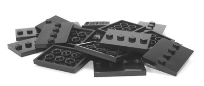 Foto 1 | Bloque de Construcción Lego Negras 16 Piezas-Venta Internacional