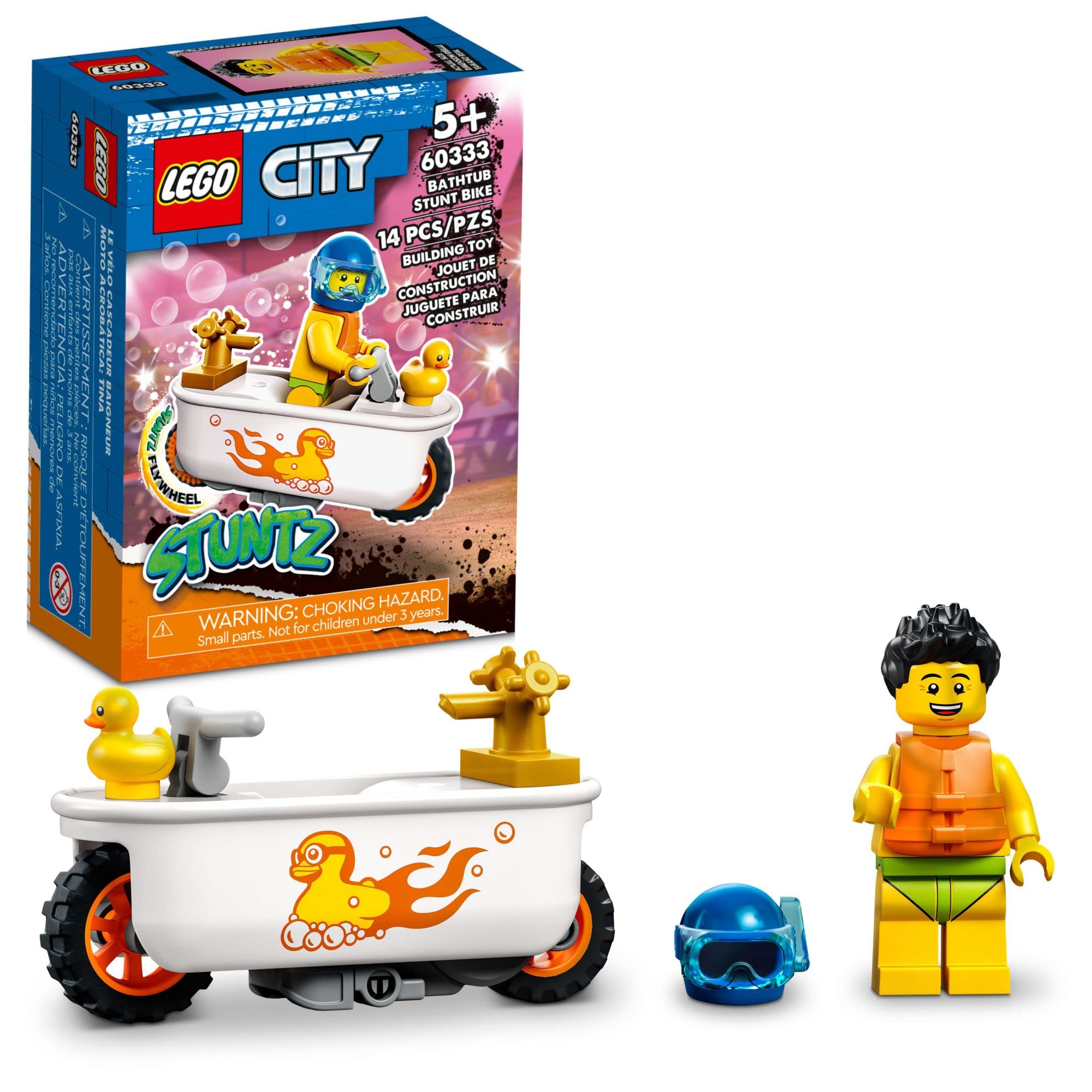 Set De Juguetes De Construcción Lego City Stuntz Bathtub Stunt Bike 60333 - Venta Internacional.