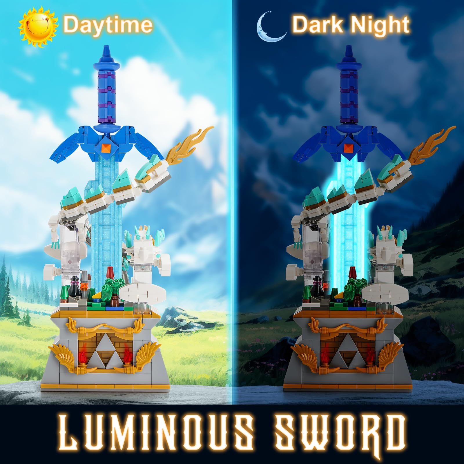 Foto 5 pulgar | Set de Bloques de Construcción Sillbird Botw Glowing Master Sword 684 Piezas - Venta Internacional