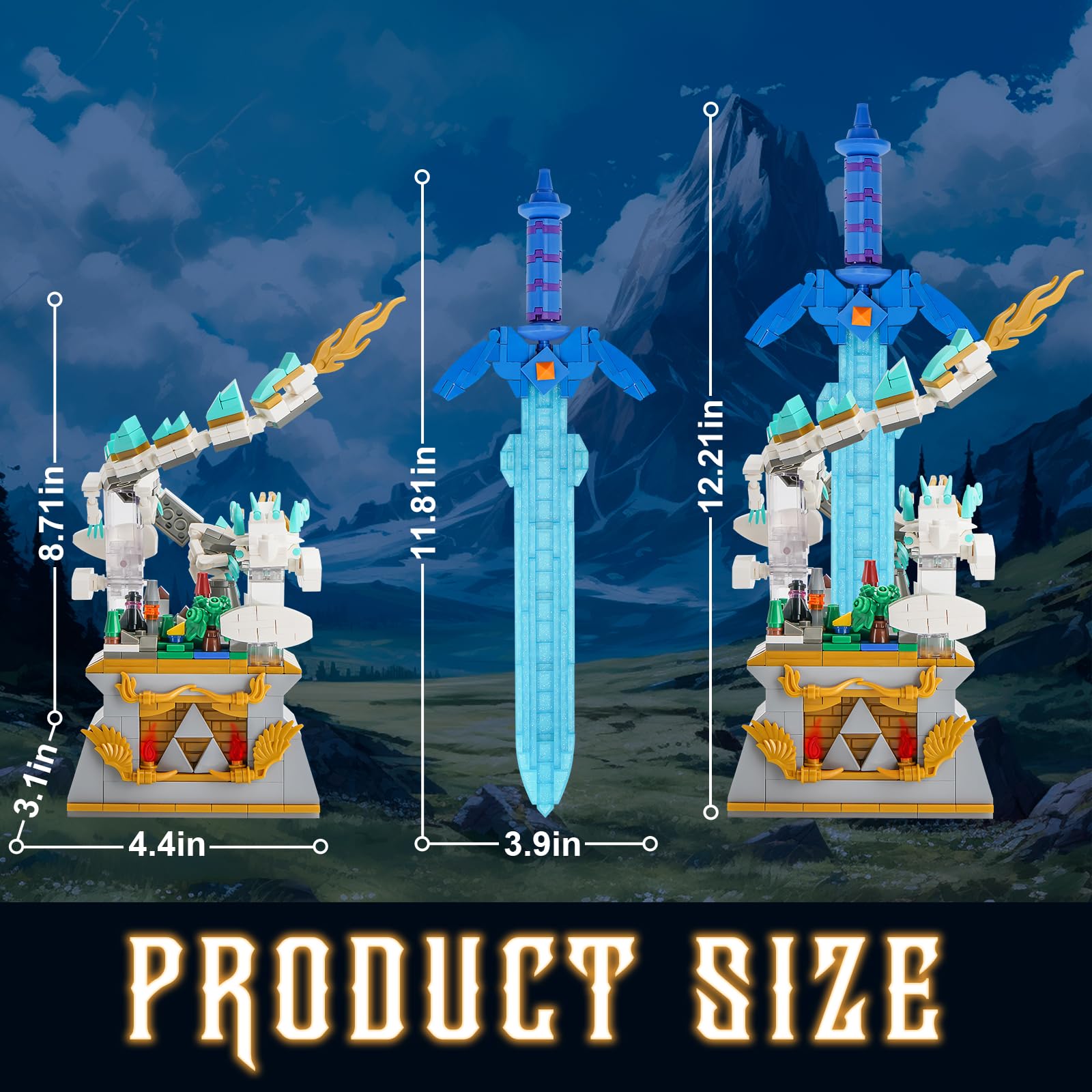 Foto 7 pulgar | Set de Bloques de Construcción Sillbird Botw Glowing Master Sword 684 Piezas - Venta Internacional