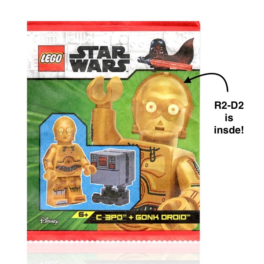 Foto 3 pulgar | Set de Minifiguras Lego Star Wars R2-d2 C-3po y Gonk Droid - Venta Internacional