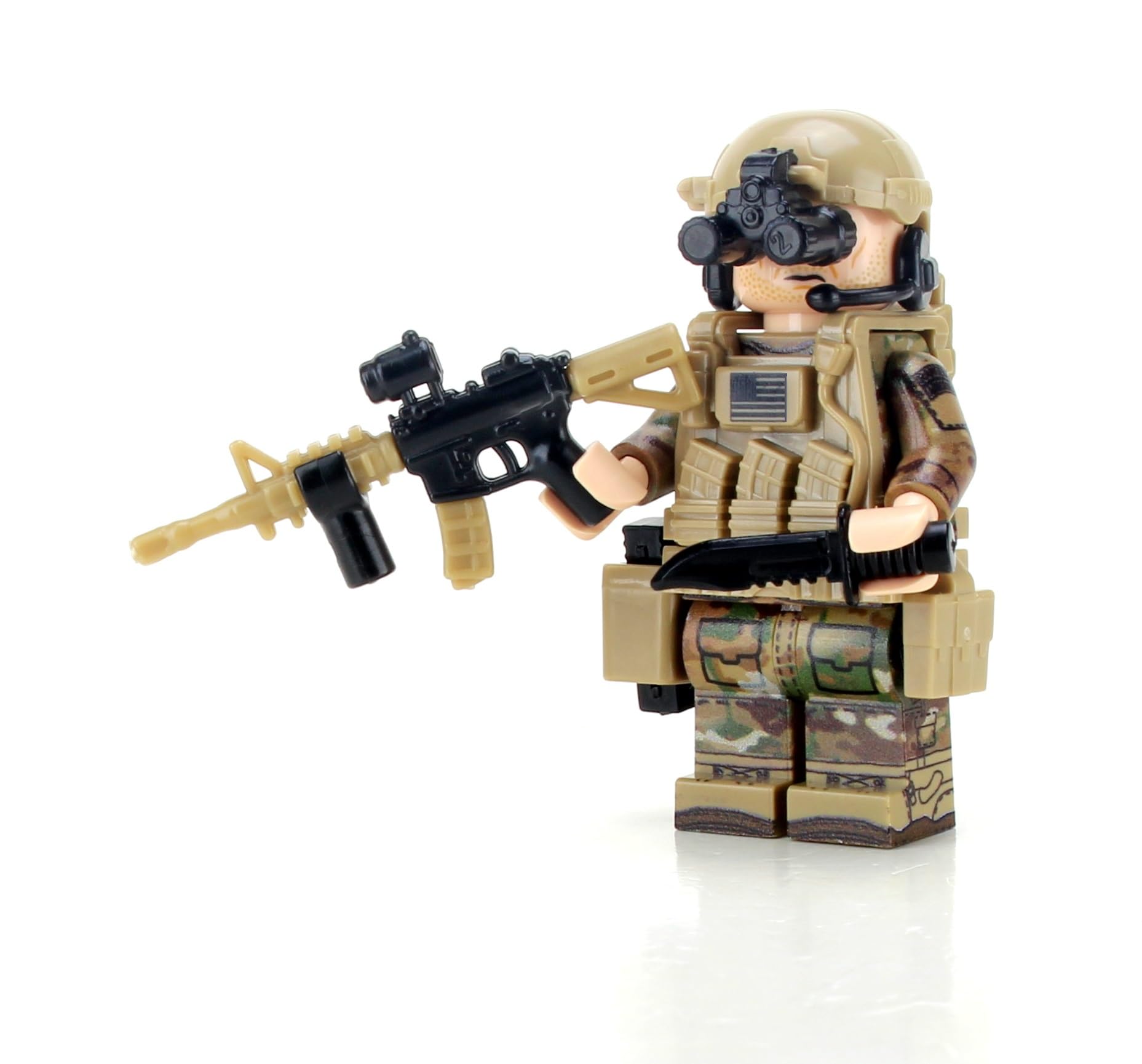 Foto 3 | Minifigura Lego Battle Brick Army Ranger Ocp Sf Soldier - Venta Internacional