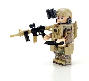 Foto 6 | Minifigura Lego Battle Brick Army Ranger Ocp Sf Soldier - Venta Internacional