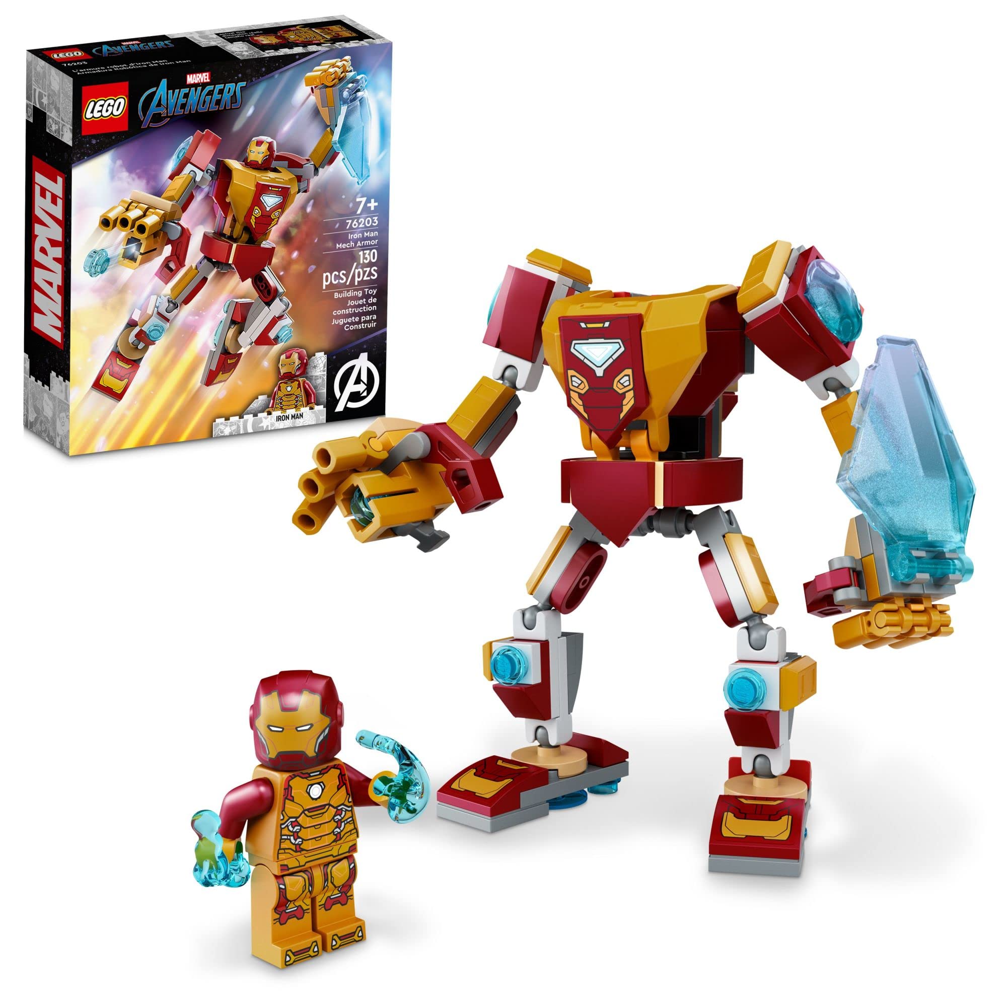 Kit De Construcción Lego Marvel Iron Man Mech Armor 76203 Para Mayores De 7 Años - Venta Internacional.