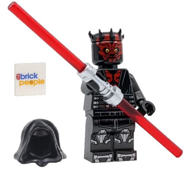 Minifigura Lego Star Wars Darth Maul Con Armadura Plateada Metalizada - Venta Internacional.