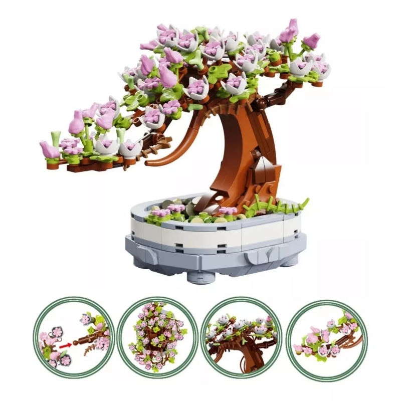 Maceta De Bonsái De Juguete Para Armar Lego Compatible Con 462 Piezas - Venta Internacional.