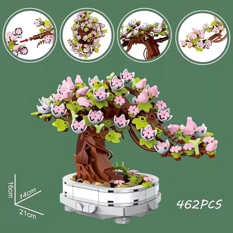 Foto 3 pulgar | Maceta De Bonsái De Juguete Para Armar Lego Compatible Con 462 Piezas - Venta Internacional.