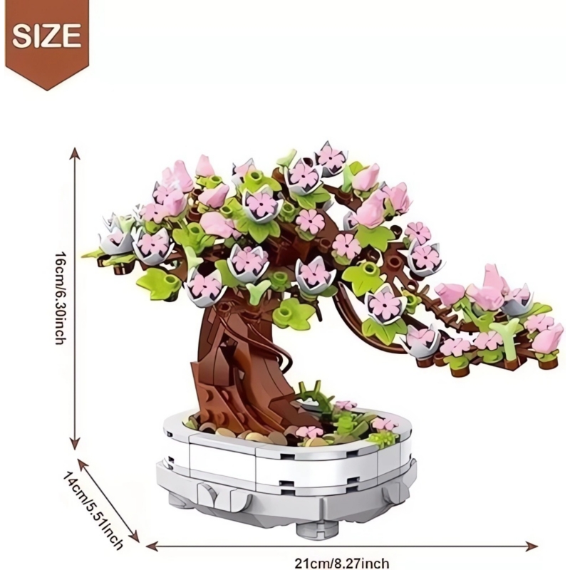 Foto 6 pulgar | Maceta De Bonsái De Juguete Para Armar Lego Compatible Con 462 Piezas - Venta Internacional.