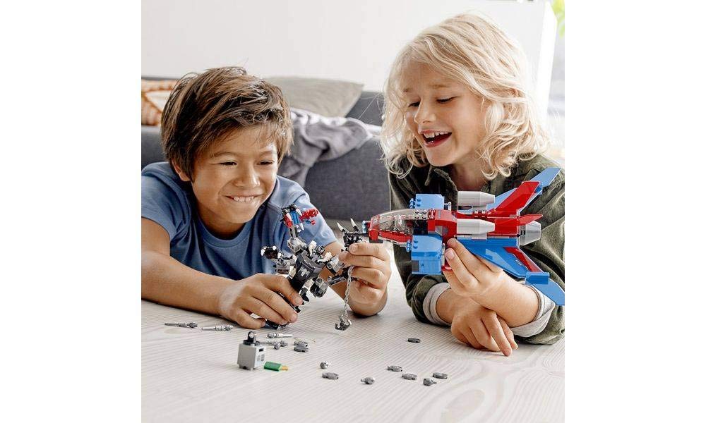Foto 6 pulgar | Juguete de Construcción Lego Marvel Spider-Man Spider-Jet vs Venom Mech 76150 371 piezas - Venta Internacional