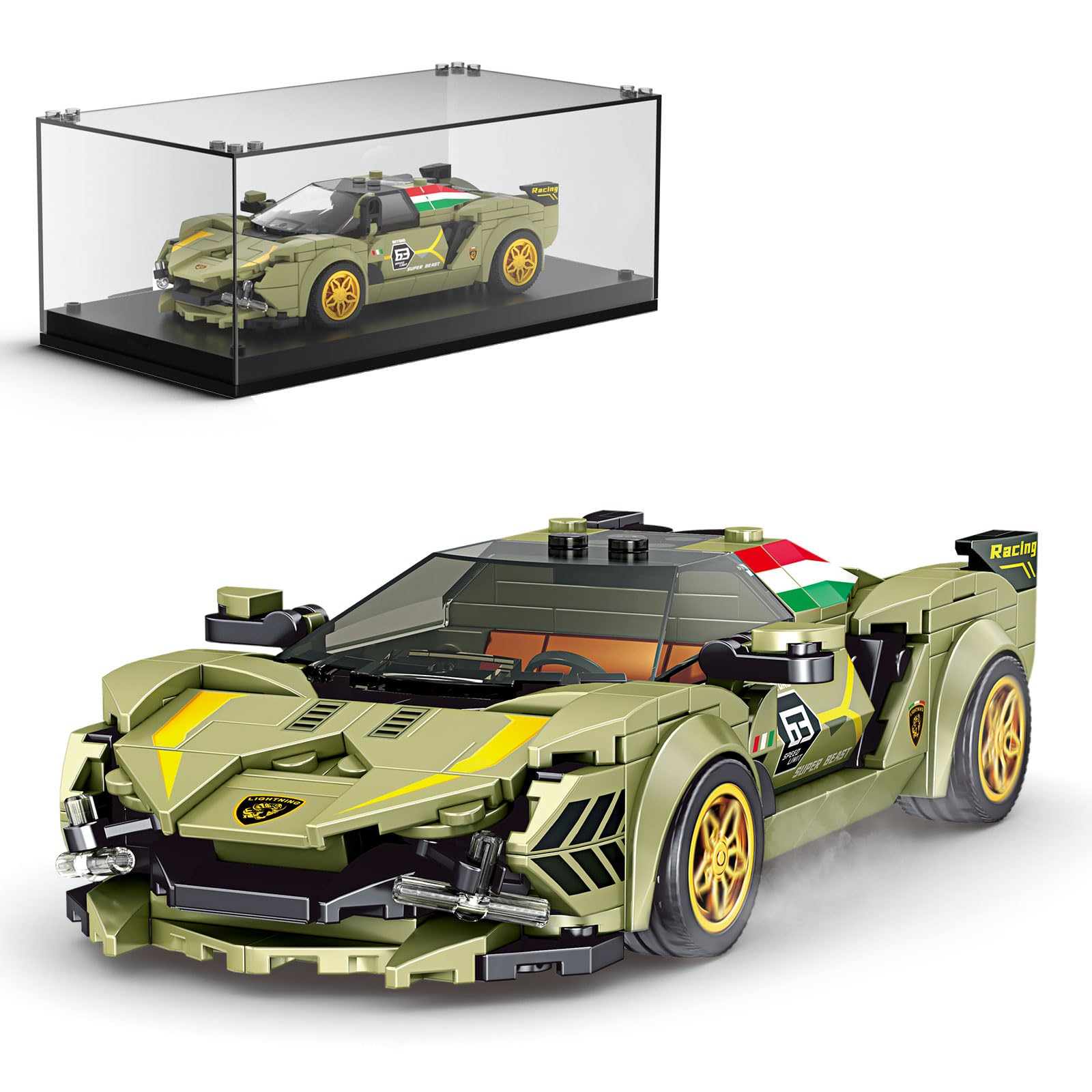 Molde Para Juguetes De Construcción King Speed Champions Lambo Sina 333 Piezas - Venta Internacional.
