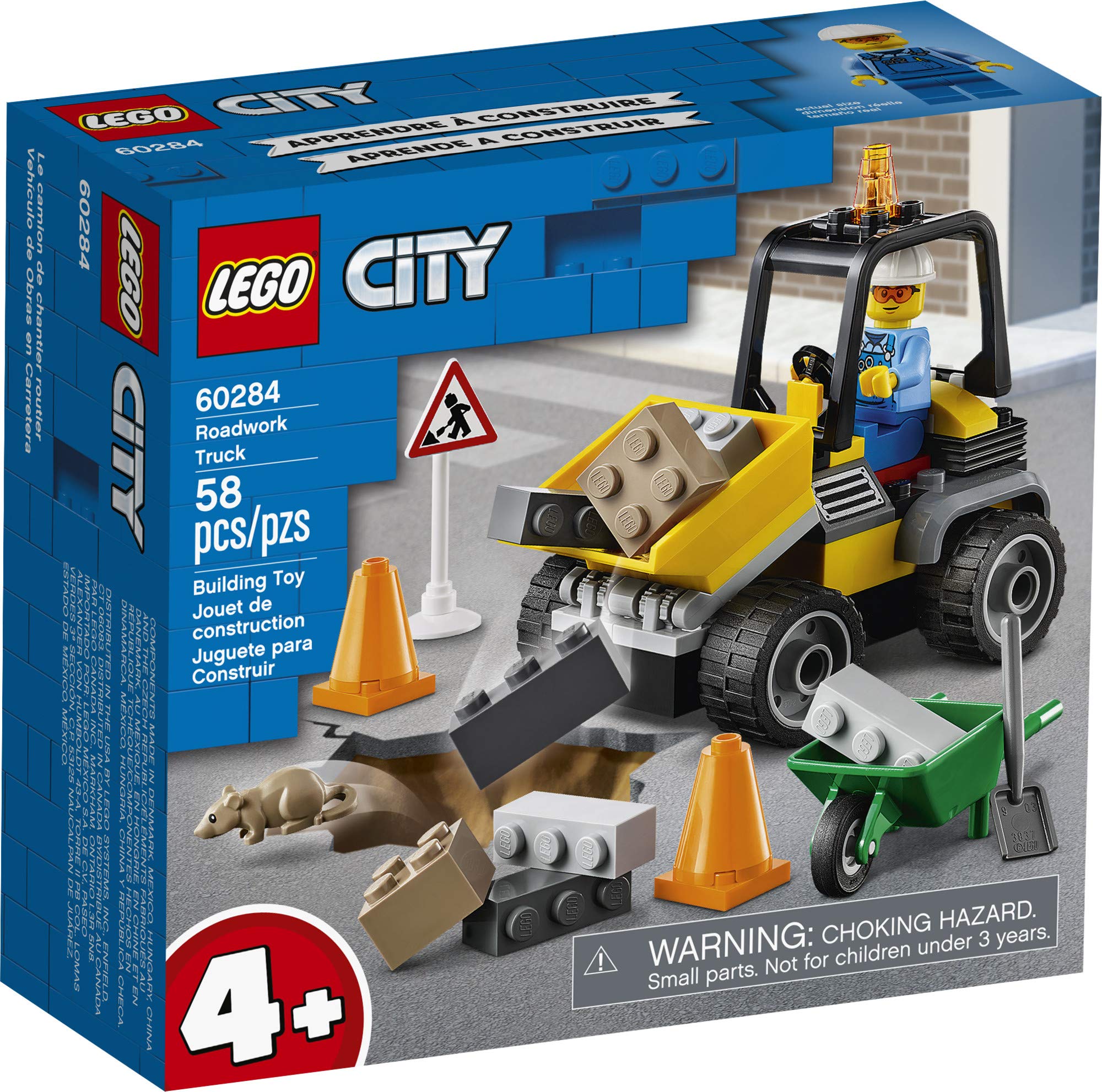 Foto 4 | Kit De Construcción De Juguetes Lego City Roadwork Truck 60284, 58 Piezas - Venta Internacional.