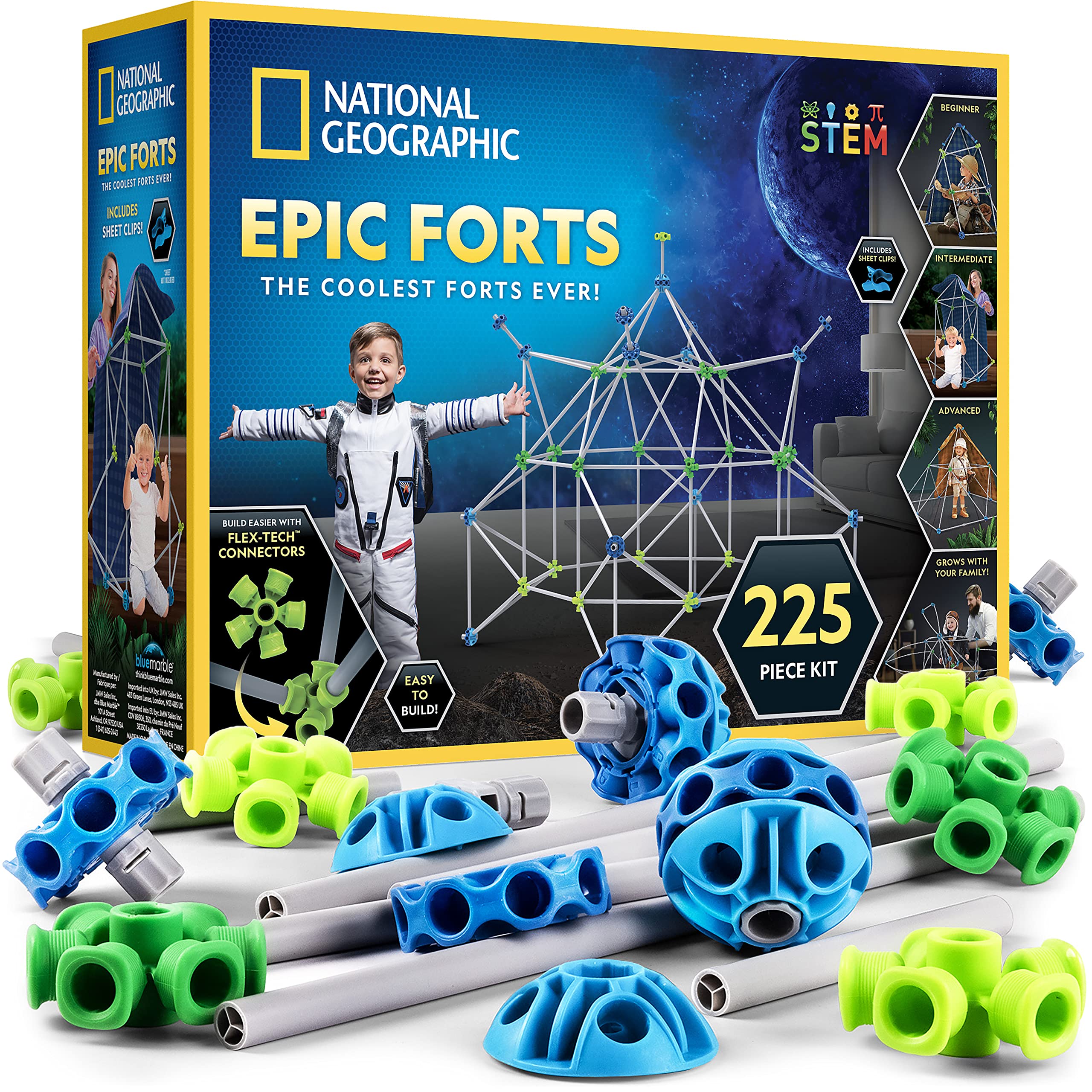 Kit De Construcción De Fortificaciones National Geographic Kids Epic, 225 Piezas - Venta Internacional.