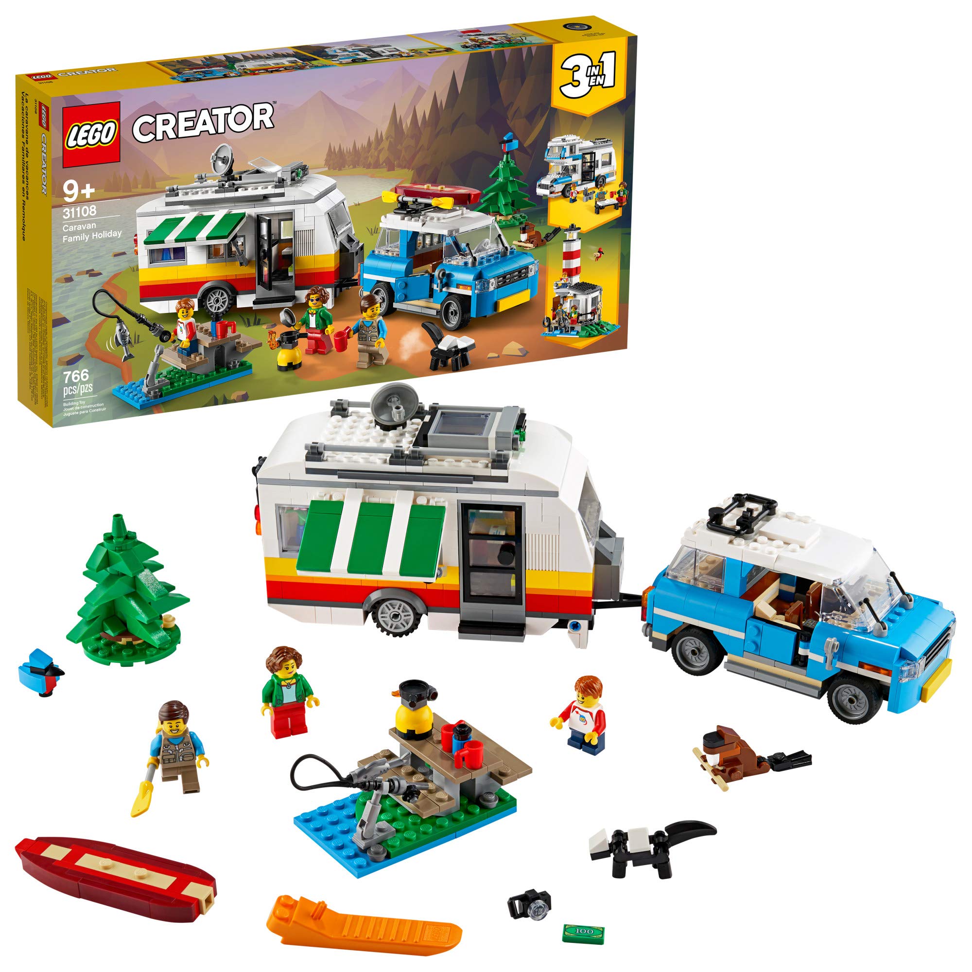 Kit de Construcción Lego Creator 3 en 1 Caravan Family Holiday 31108 - Venta Internacional