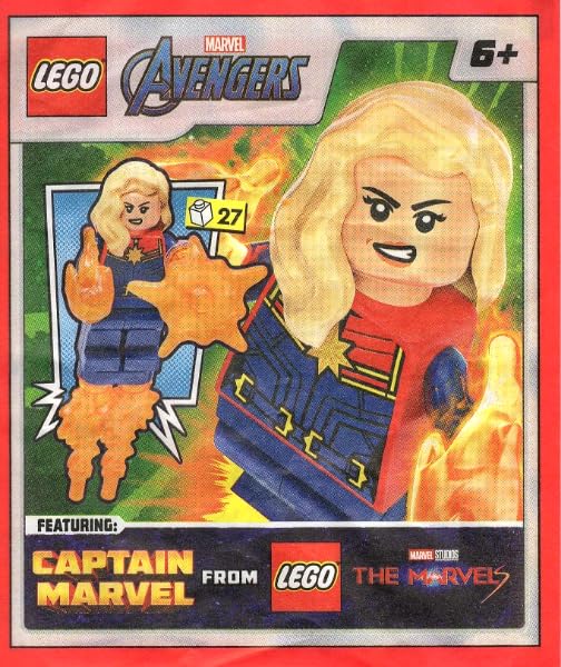 Minifigura Lego Superheroes Captain Marvel Con Power Blast - Venta Internacional.