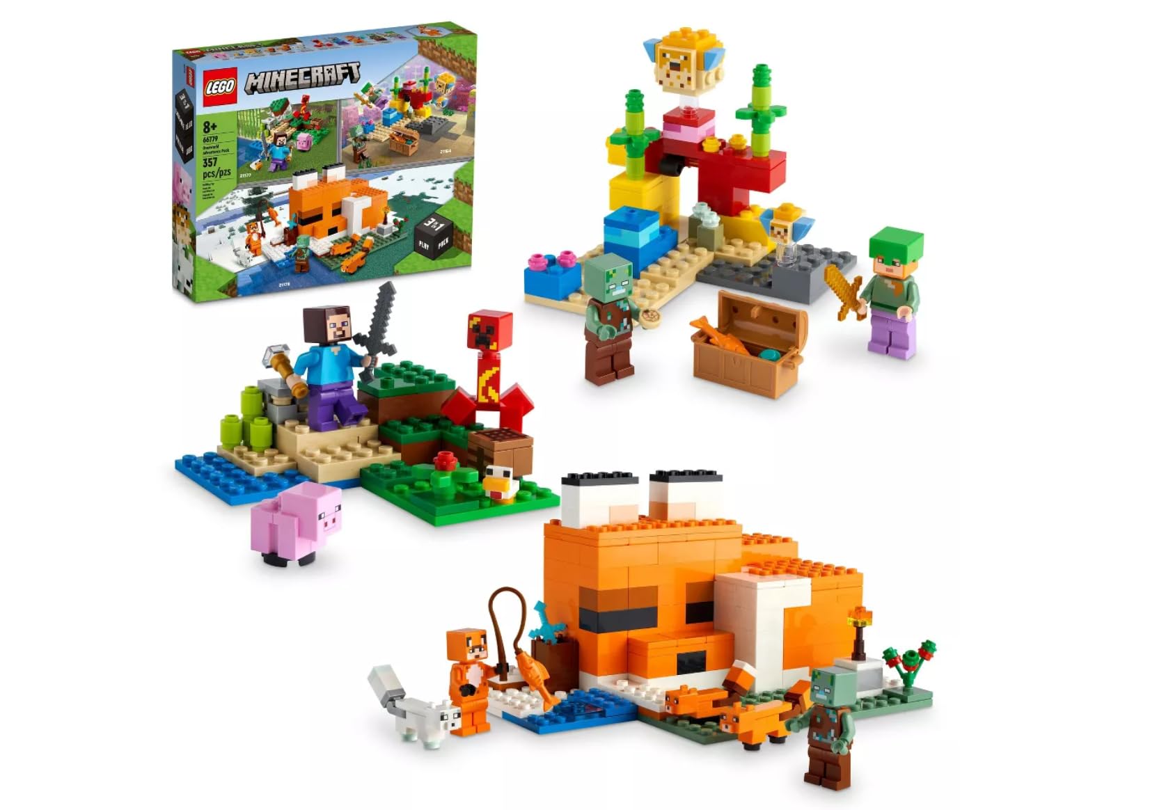 Set De Construcción Lego Minecraft Overworld Adventures 3 En 1 6677 - Venta Internacional.