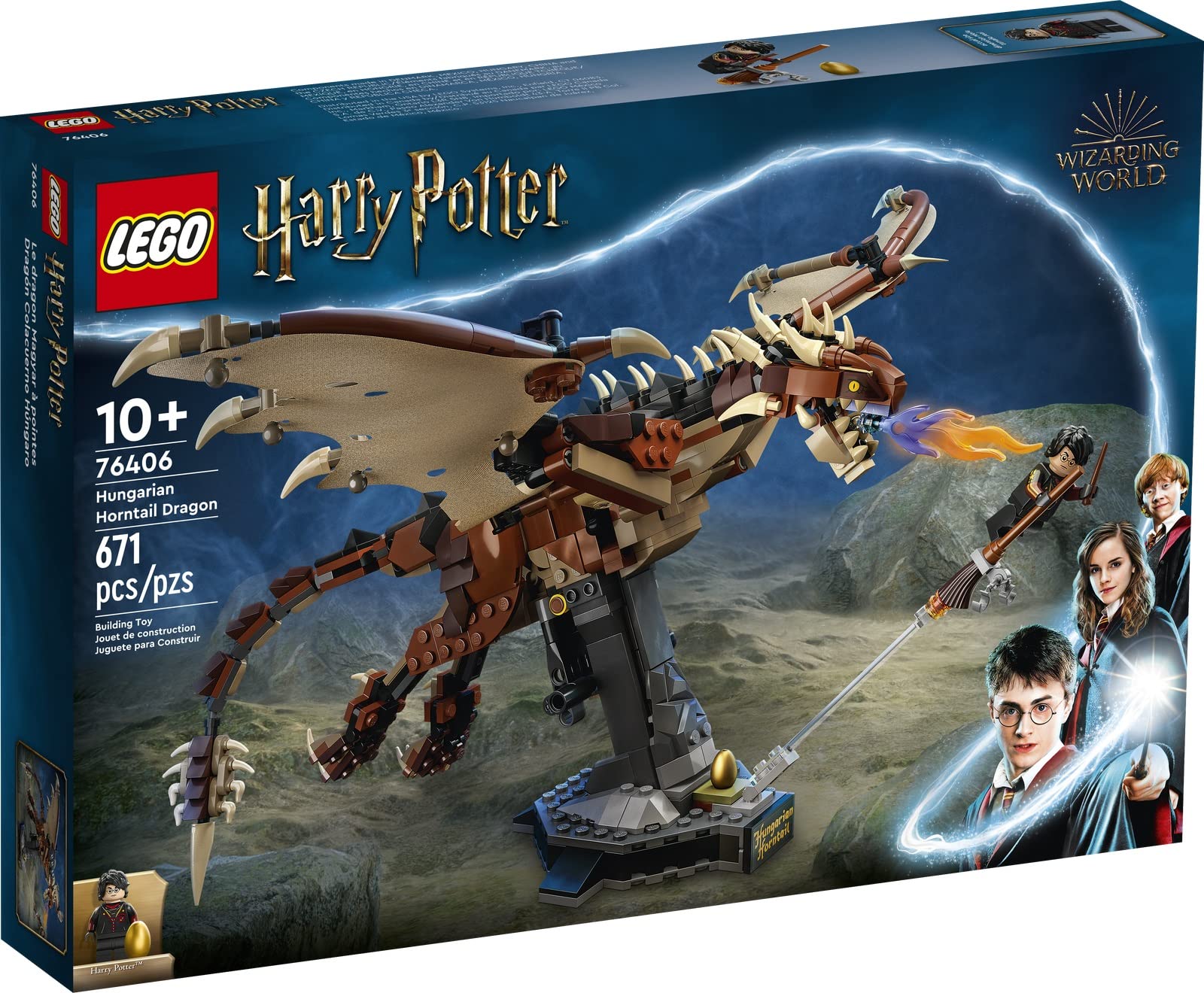 Juguete De Construcción Lego 76406 Hungary Horntail Dragon 671 Piezas - Venta Internacional.