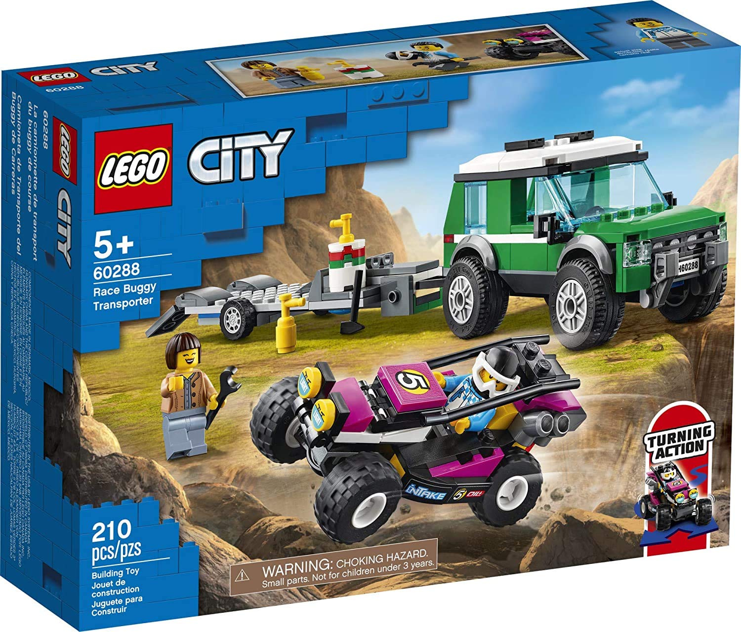 Kit de Construcción Lego City Race Buggy Transporter 60288 (210 Piezas) - Venta Internacional