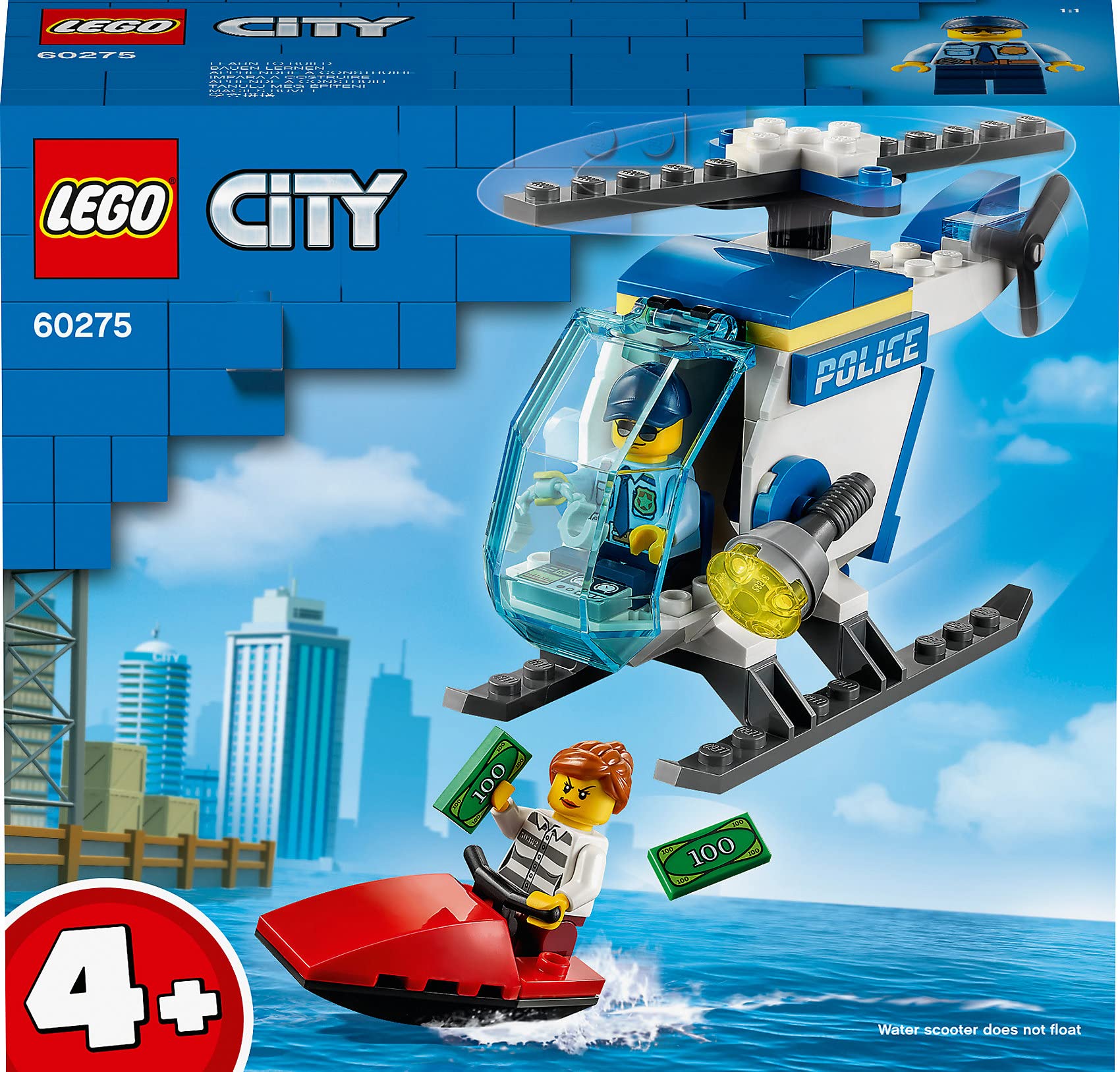 Helicóptero Lego City Police De Juguete 60275 Con Oficial Y Ladrón - Venta Internacional.