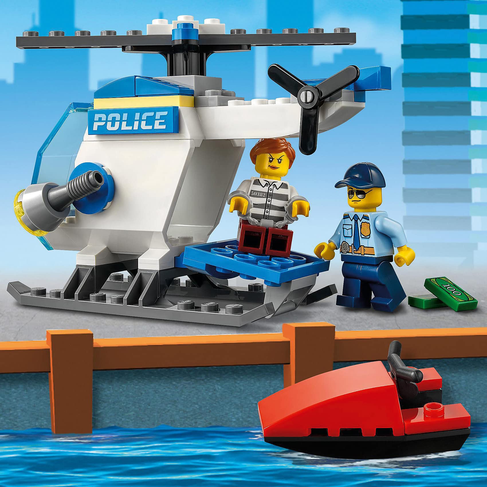 Foto 7 pulgar | Helicóptero Lego City Police De Juguete 60275 Con Oficial Y Ladrón - Venta Internacional.
