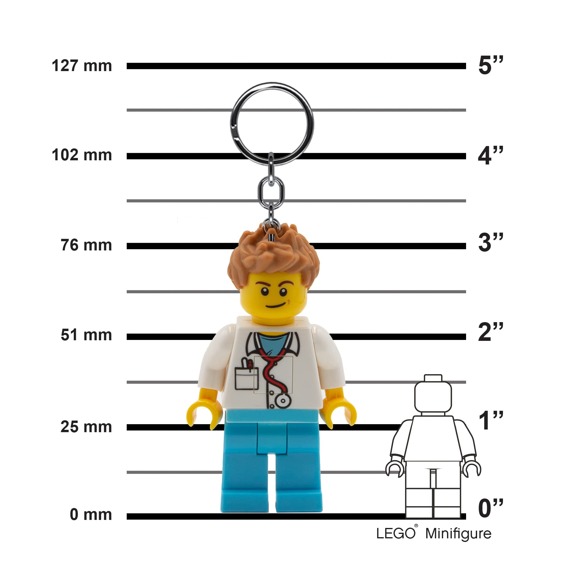 Foto 3 pulgar | Llavero Lego Classic Doctor De 7,6 Cm Con Luz Led - Venta Internacional.