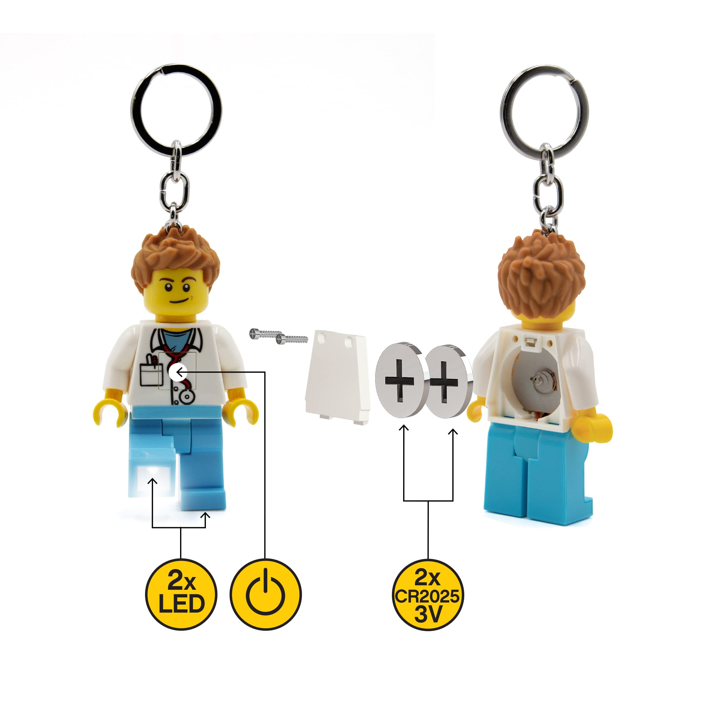 Foto 8 pulgar | Llavero Lego Classic Doctor De 7,6 Cm Con Luz Led - Venta Internacional.