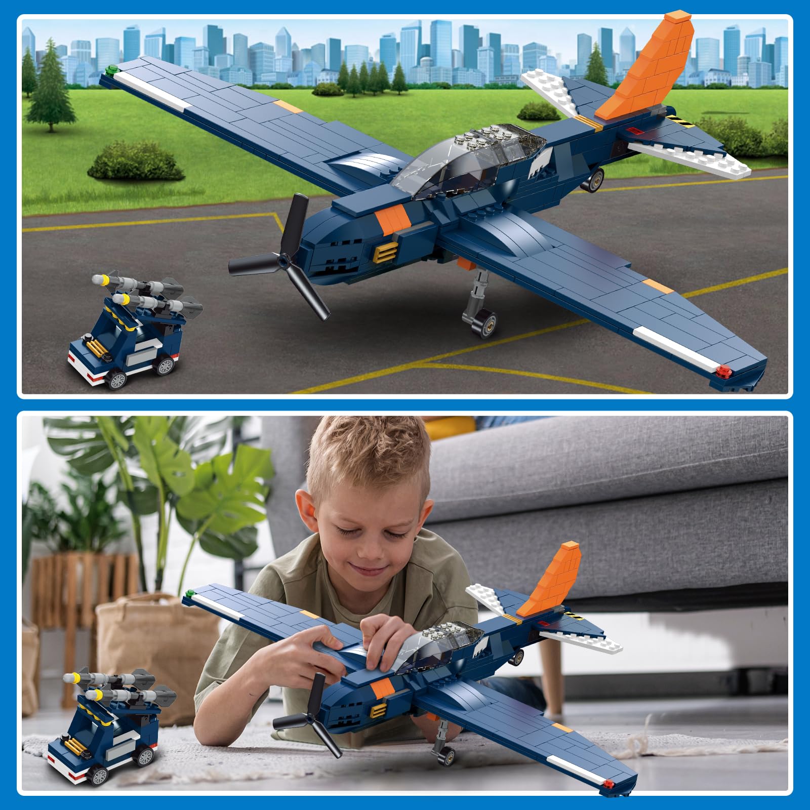 Foto 7 pulgar | Set De Construcción Hogokids, Avión De Combate 3 En 1, 738pcs, Más De 8 Años - Venta Internacional.
